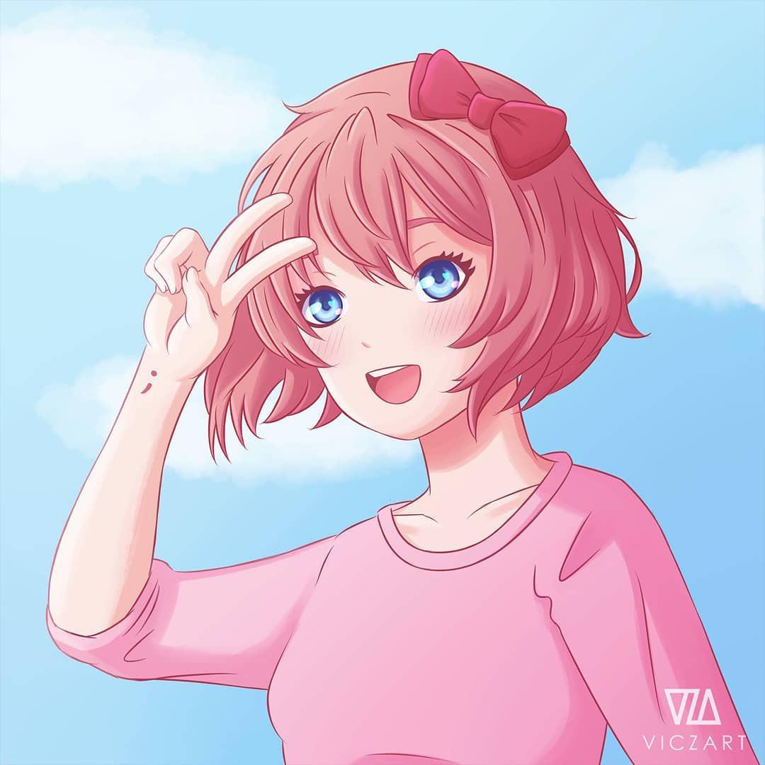 Just a cute art pic to celebrate the Doki Doki Literature Club 2nd