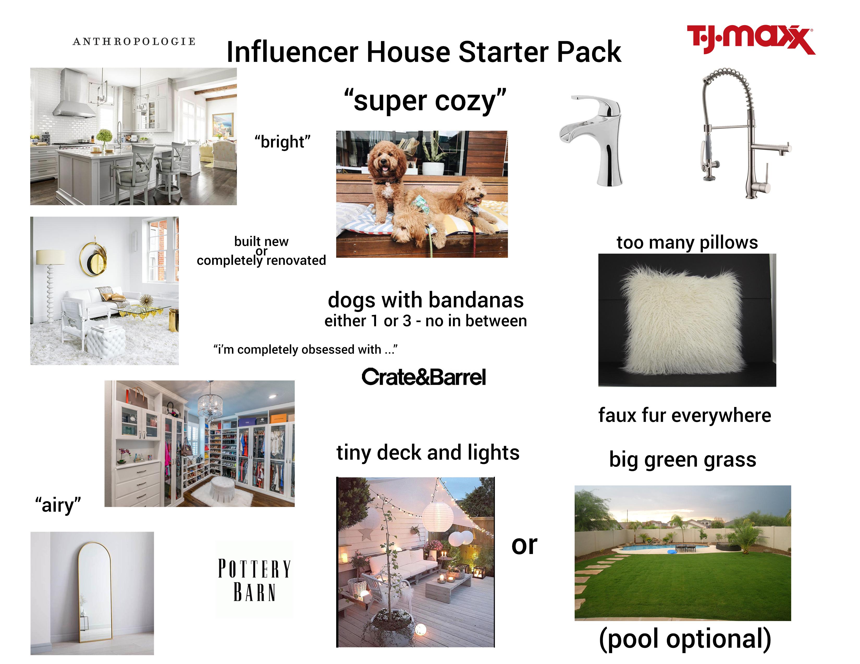 Influencers House starter pack r/starterpacks