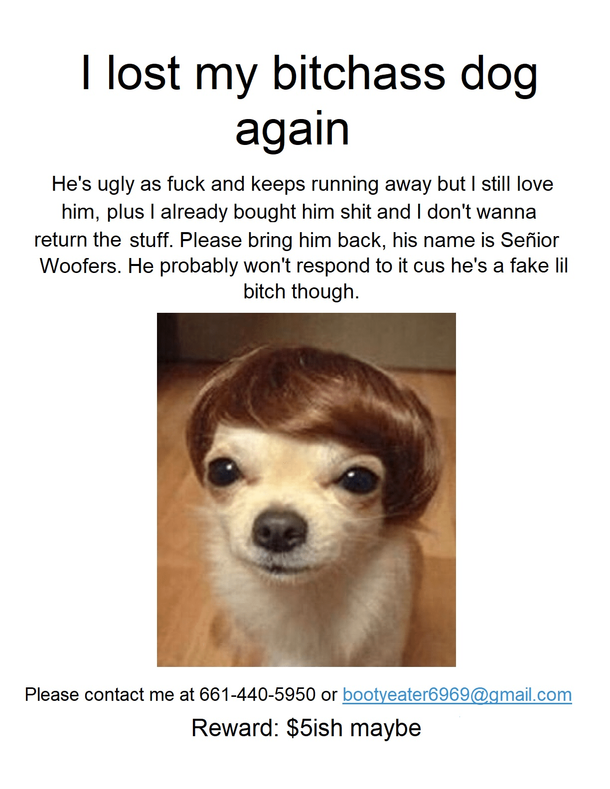 I digitally recreated the senior woofers meme so you can print it out