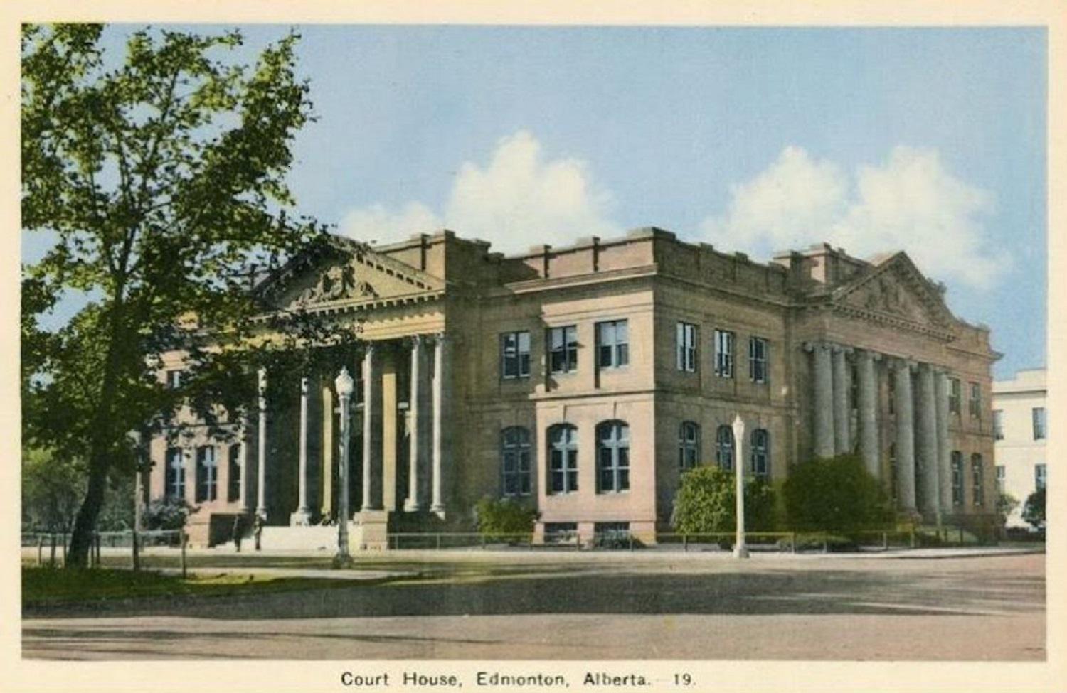 The 1908 courthouse of Edmonton, Alberta. Demolished in 1972 for the