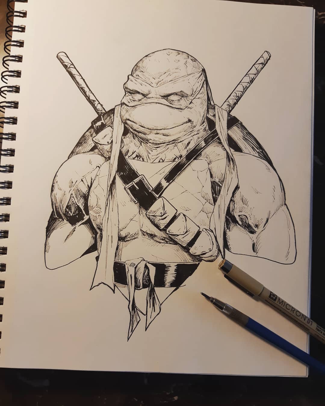Ninja Turtle Leonardo Drawings