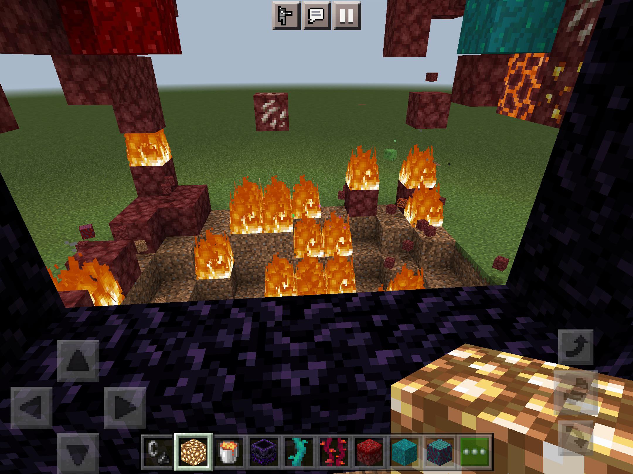 While building a nether base in the overworld, I accidentally fill my