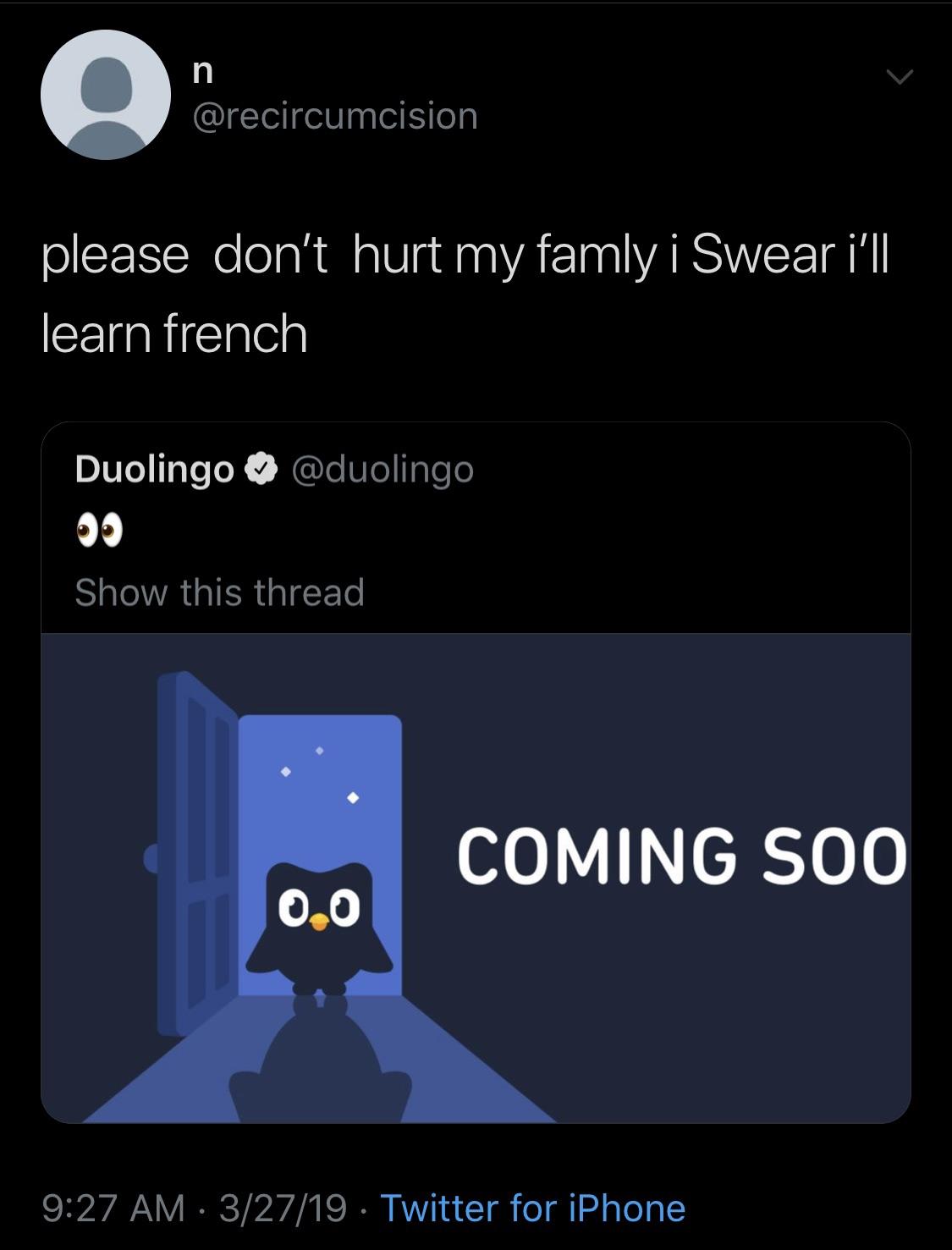 How do you beg for your life in French r/dankmemes