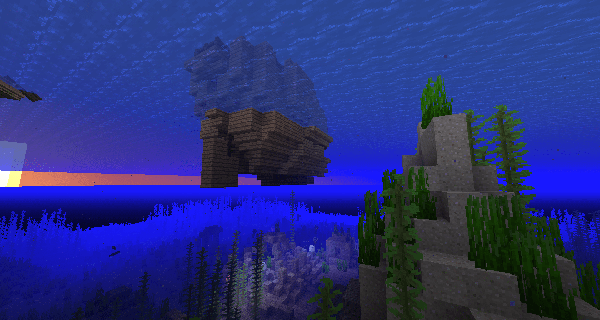 A shipwreck, floating at the surface of the ocean? How amazing! r