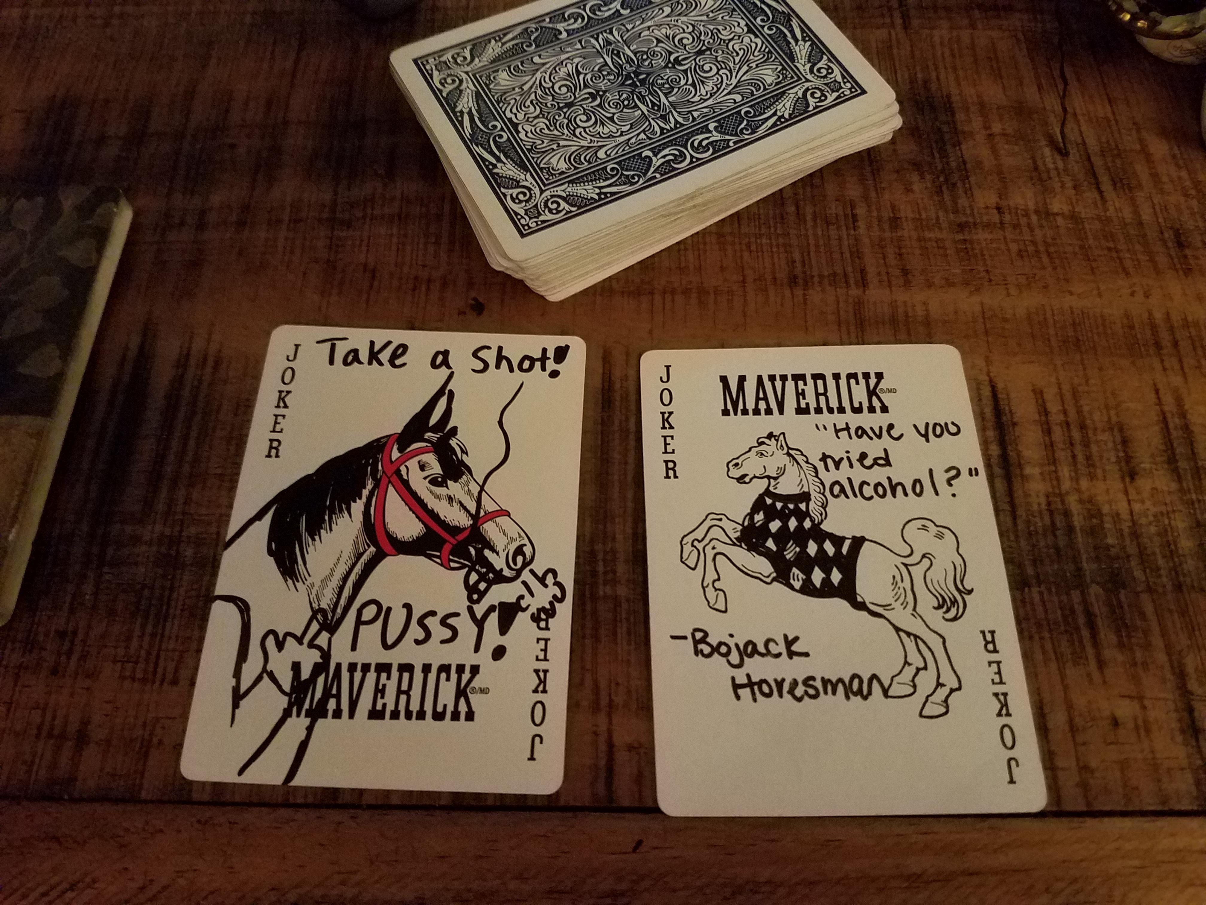 My gf and I play the drinking game WAR where you drink 1 for every card