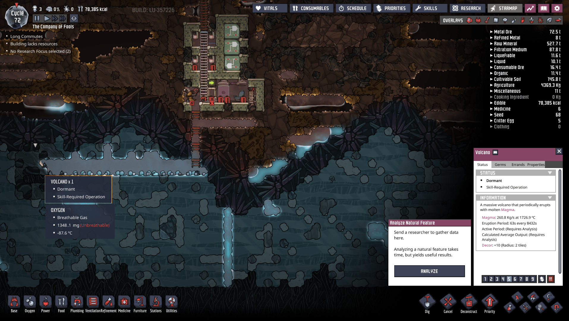 The Frozen Core was a lie! Oxygennotincluded