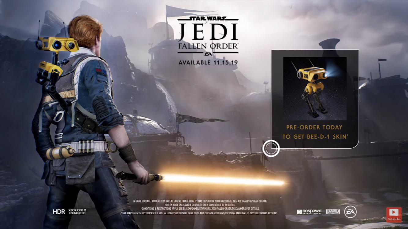 First look at the Orange Lightsaber Preorder Bonus r/FallenOrder