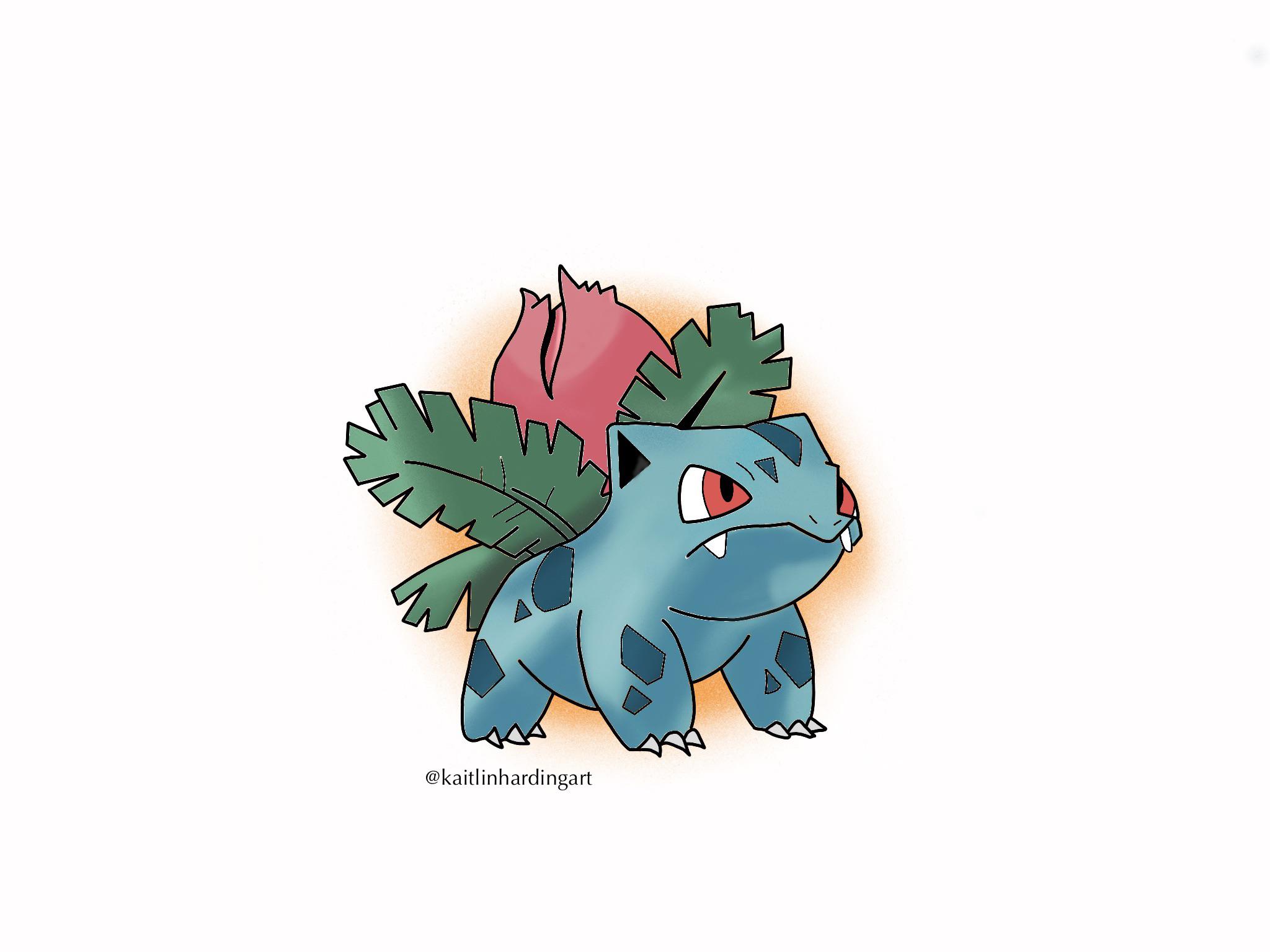 Idk if this is allowed but here’s my Ivysaur in my quest to draw all