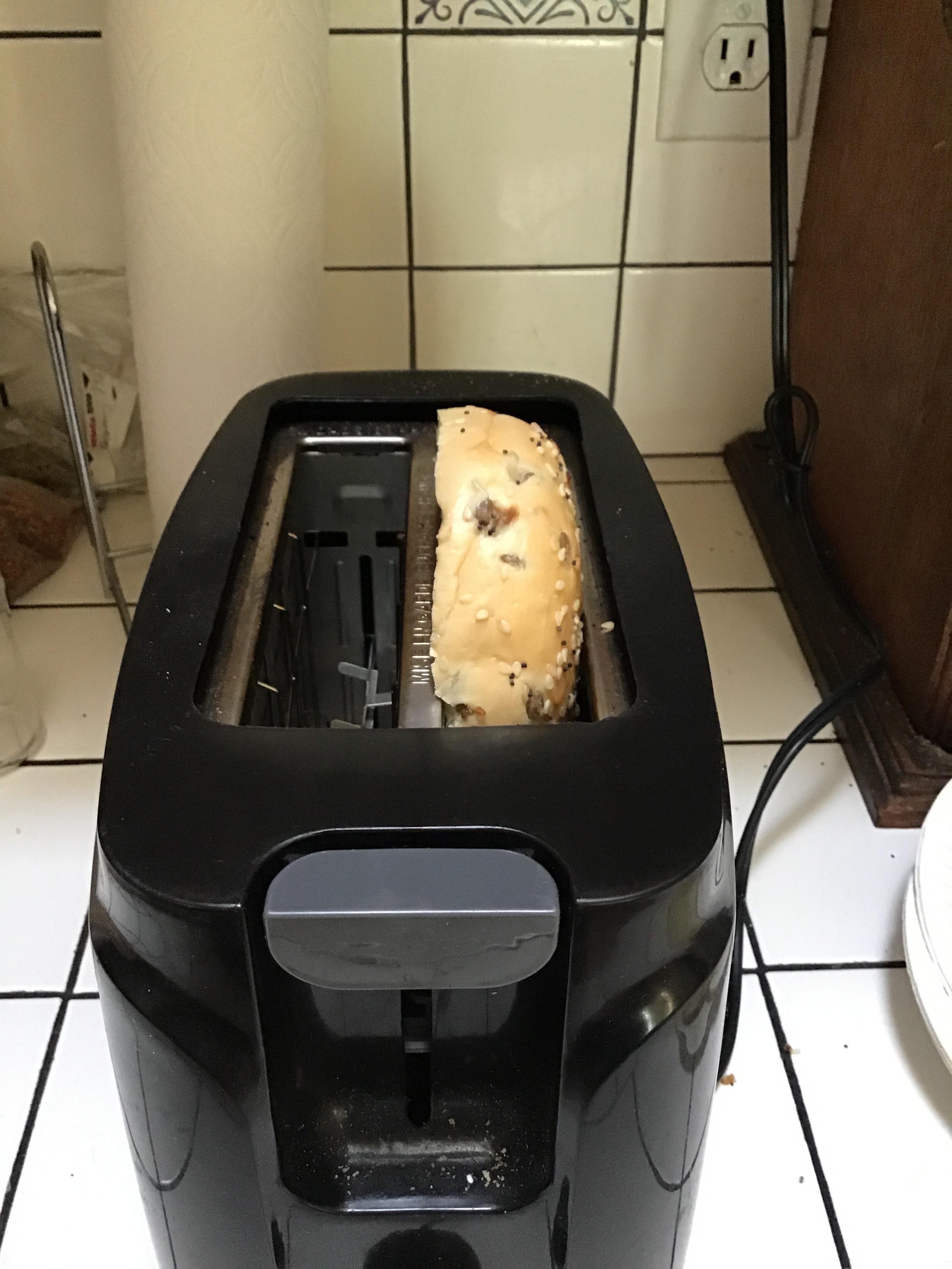The precut bagels are too big for the toaster r/mildlyinfuriating