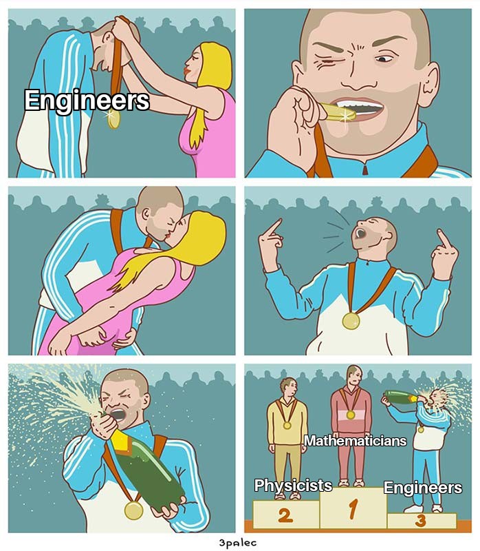 The engineer approximated his rank to 3 r/mathmemes