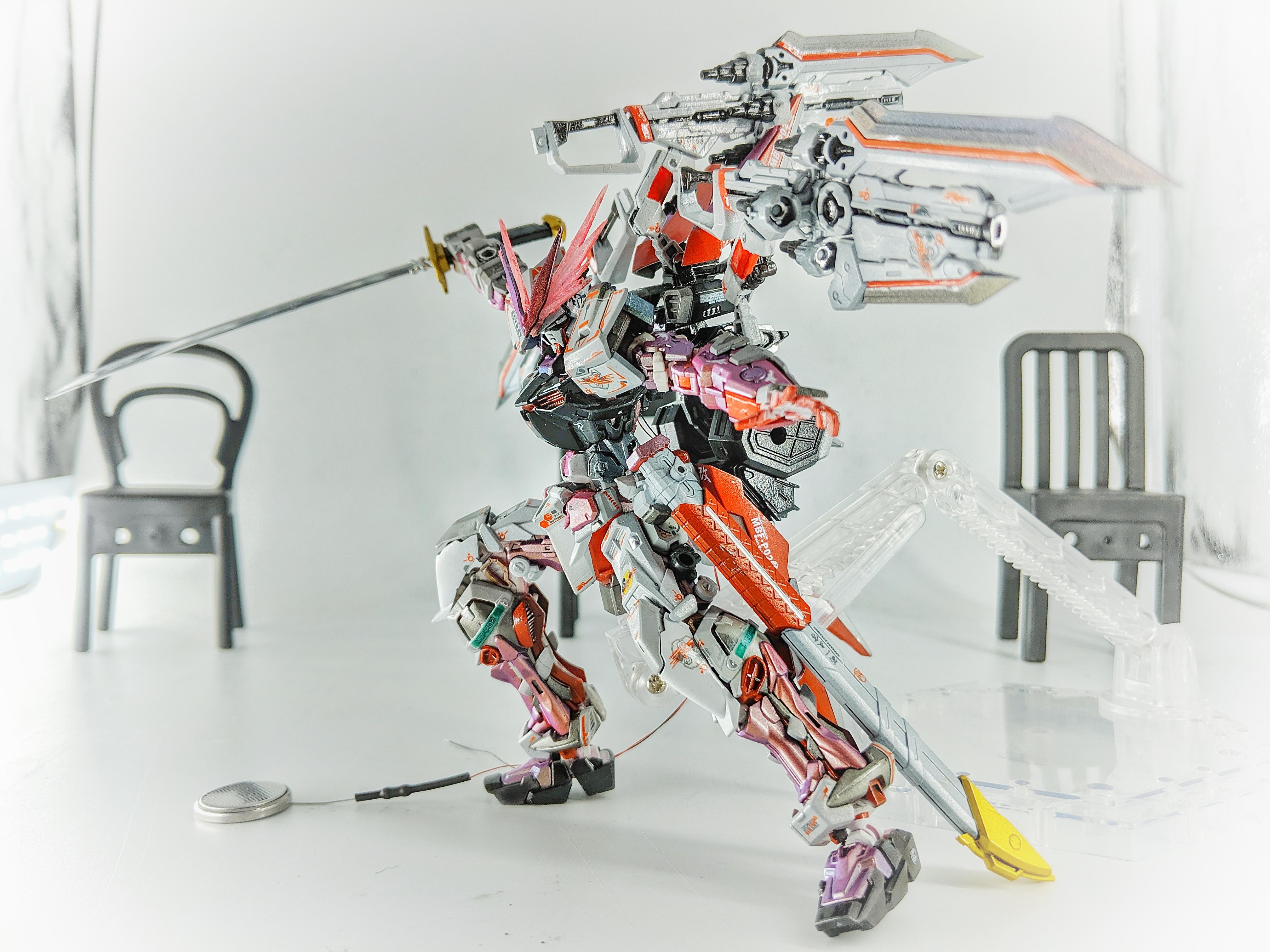 RG 1/144 Gundam Astray Red Frame "Red Dragon" Mirage Colloid Edition. Decals done, panel lining