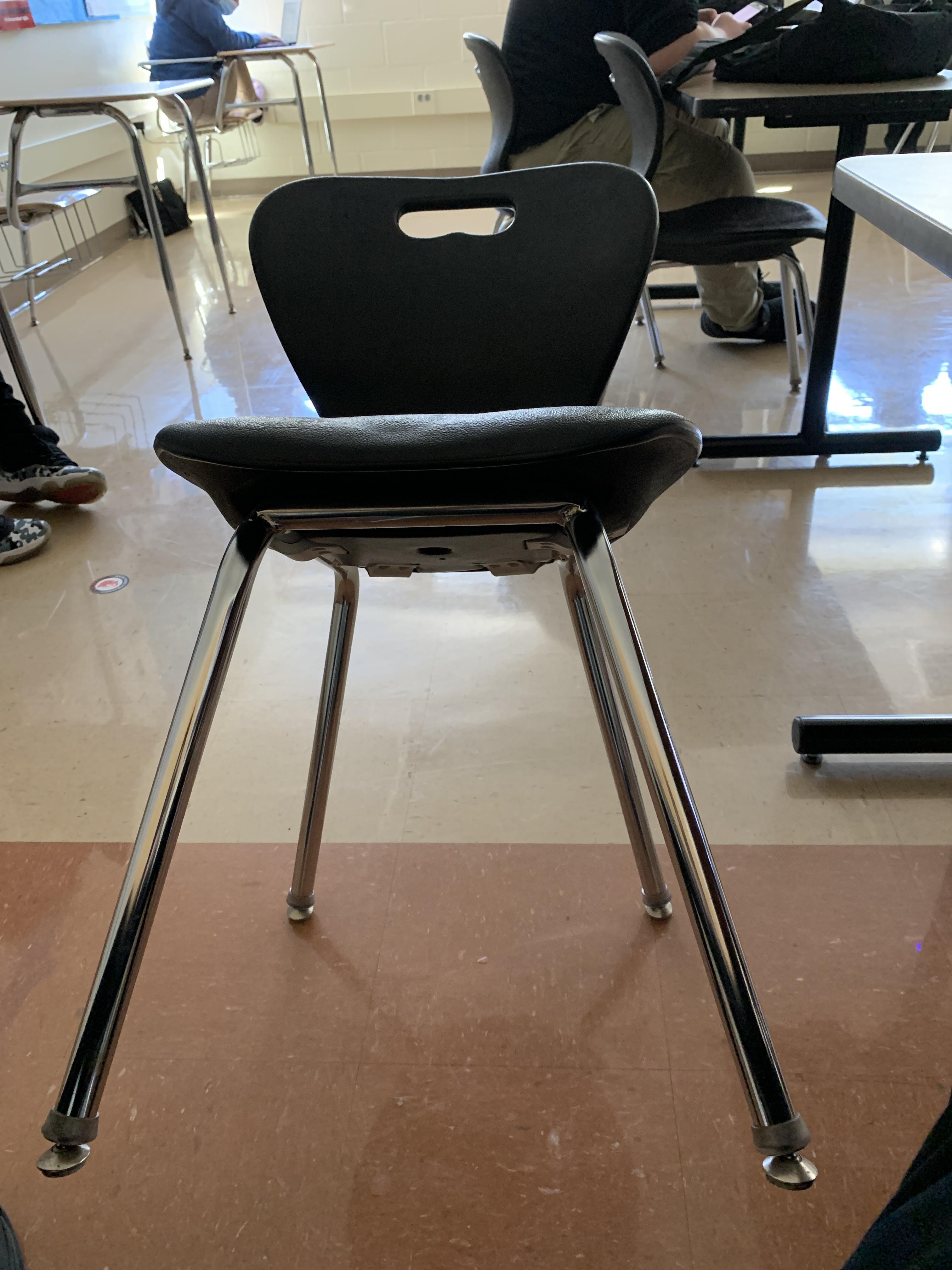 Was able to balance this chair on its back legs. r/mildlyinteresting