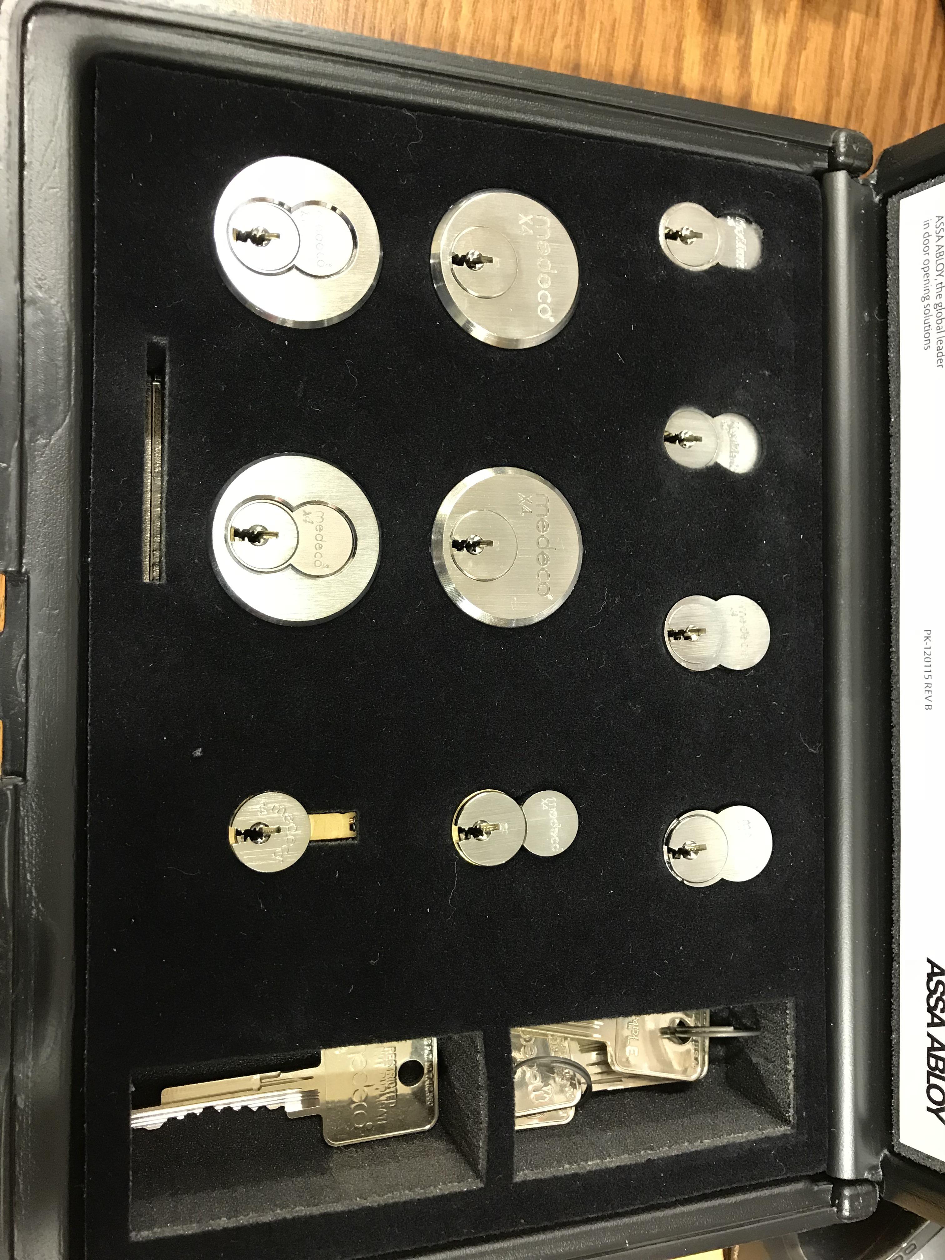 Medeco X4 complete line, very attractive lock sets! r/lockpicking