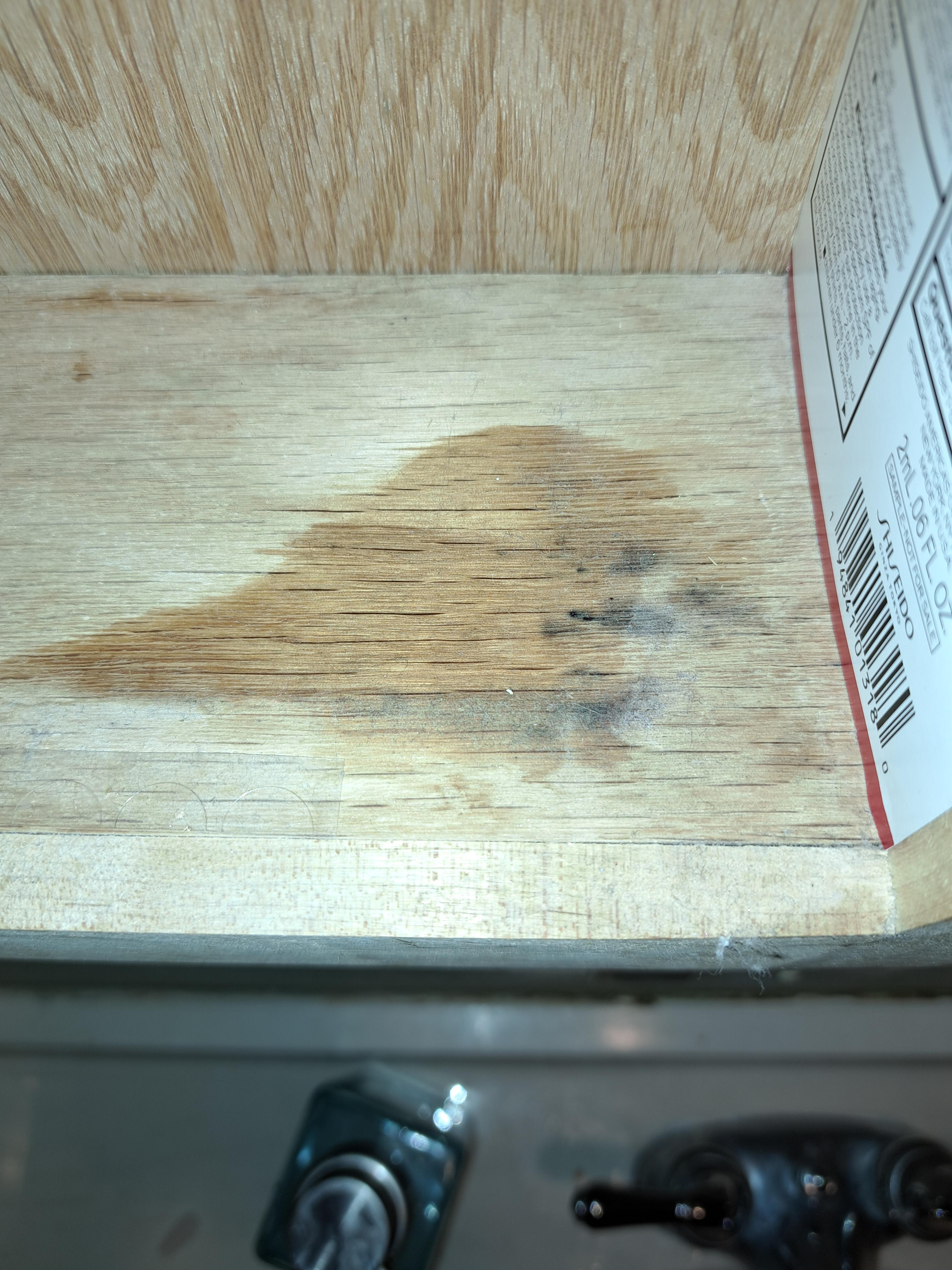 Is this just regular discoloration on wood, or should I be worried