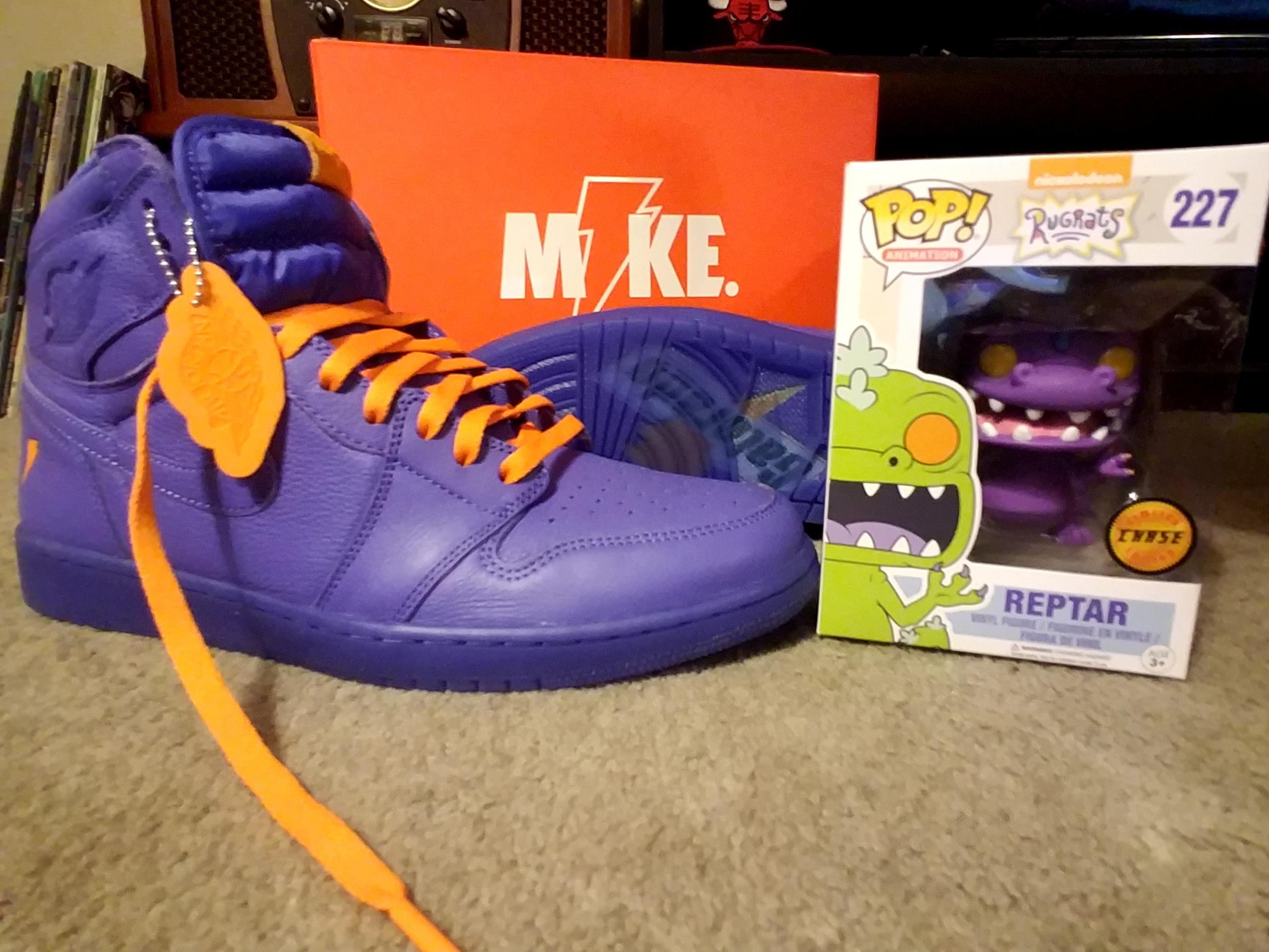 Picked up the grape flavorway of the Jordan 1 Gatorade pack. I call them my Purple Reptars. r