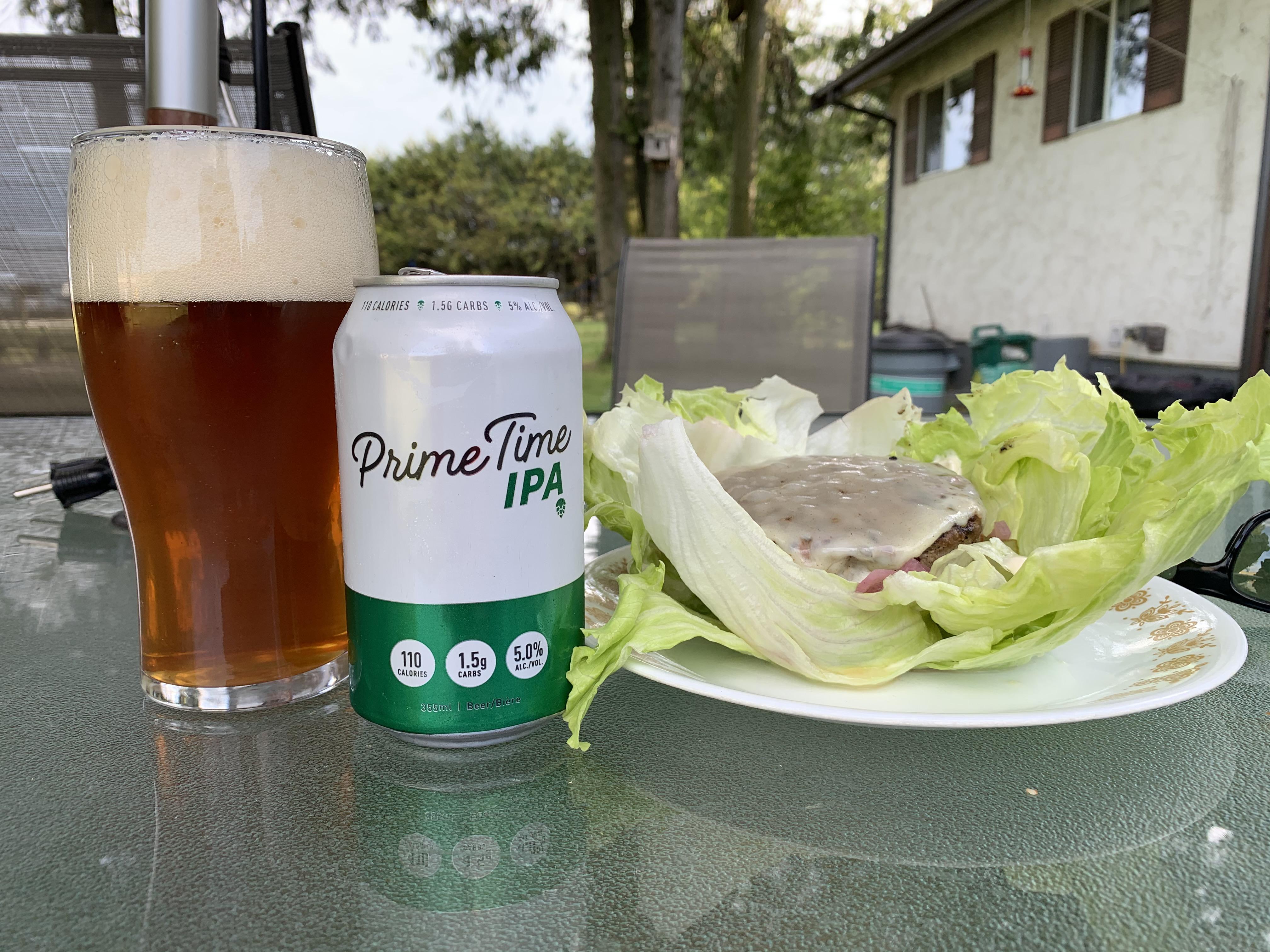 This yummy PrimeTime IPA is only 1.5g of carbs, setting the awesomeness level of my OMAD keto