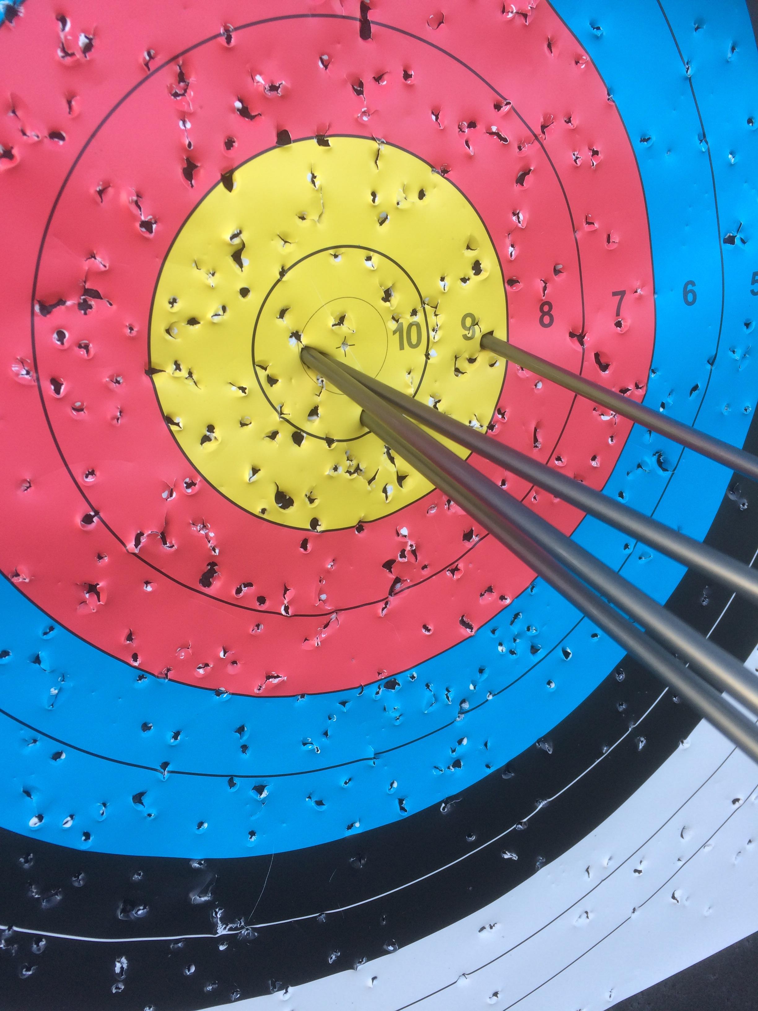 Recurve at 30 meters, felt like sharing this. r/Archery