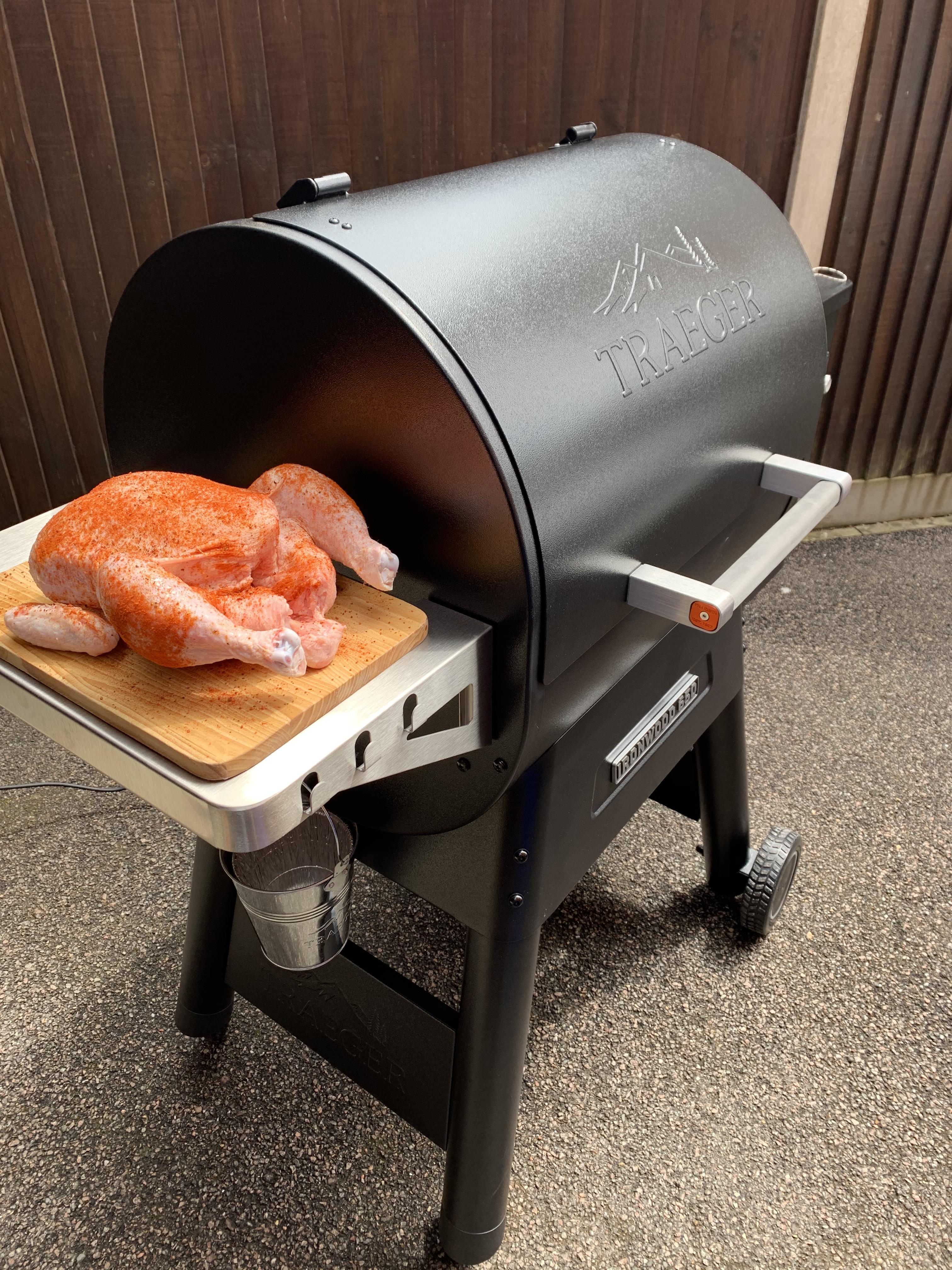 First cook ready to go on this beast ) I’m using cherrywood pellets