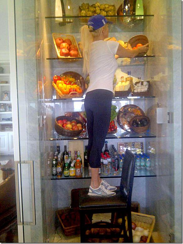 Yolanda Hadid and her clear fridge on Housewives of Beverly Hills