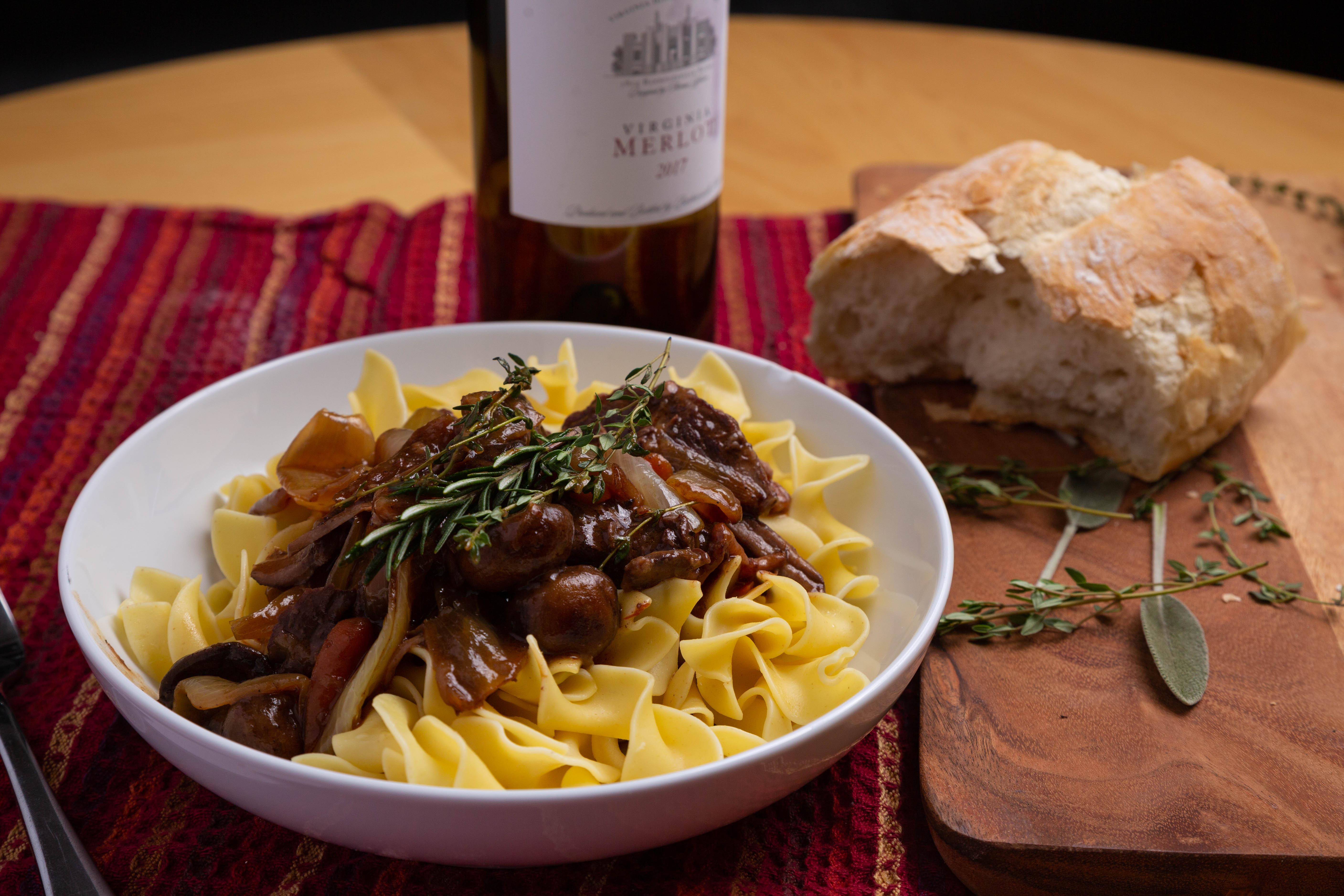 I made Julia Child’s beef bourguignon for the first time! It was a lot