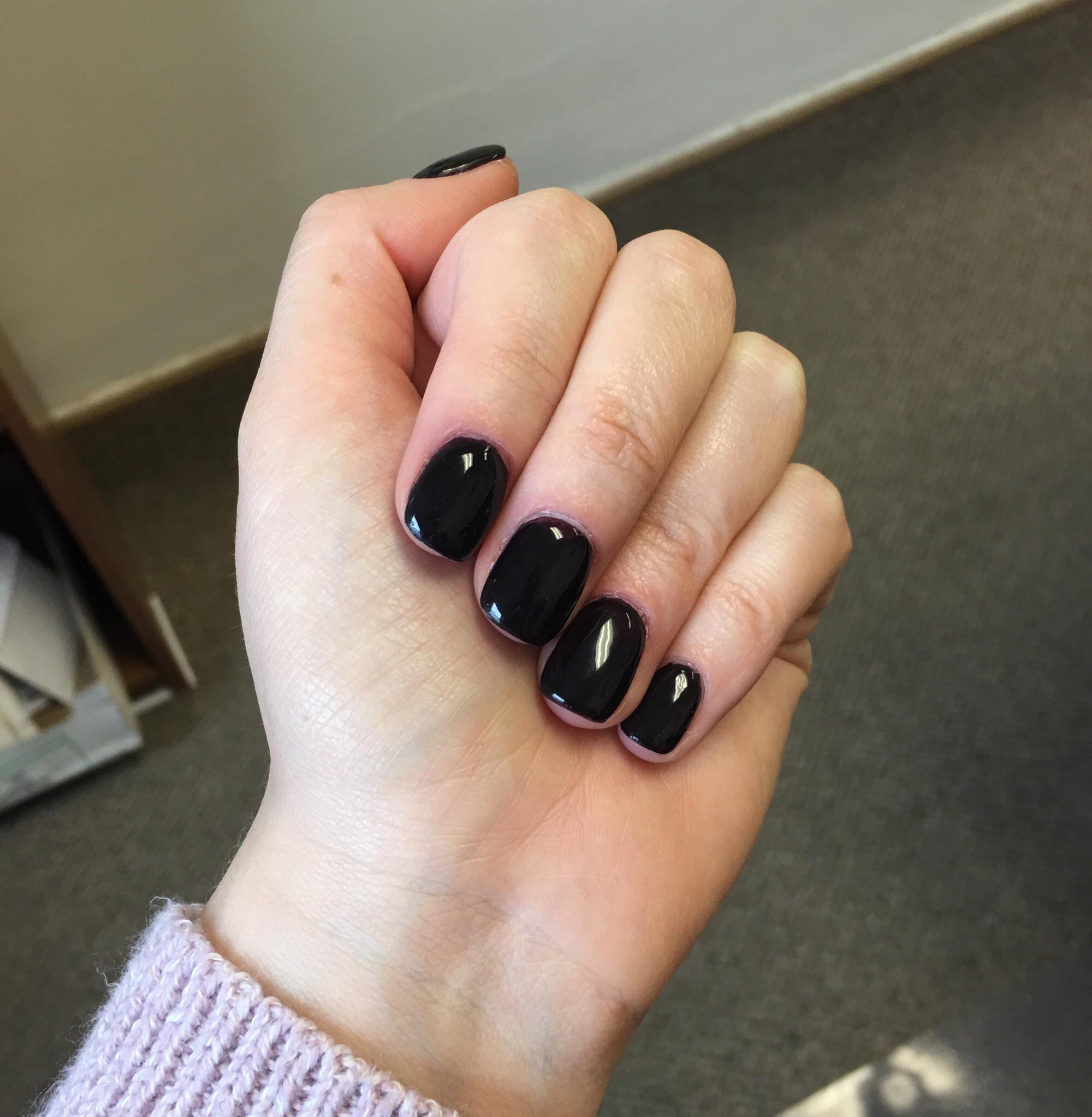 I love dark polish! This is OPI Black Cherry Chutney Nails
