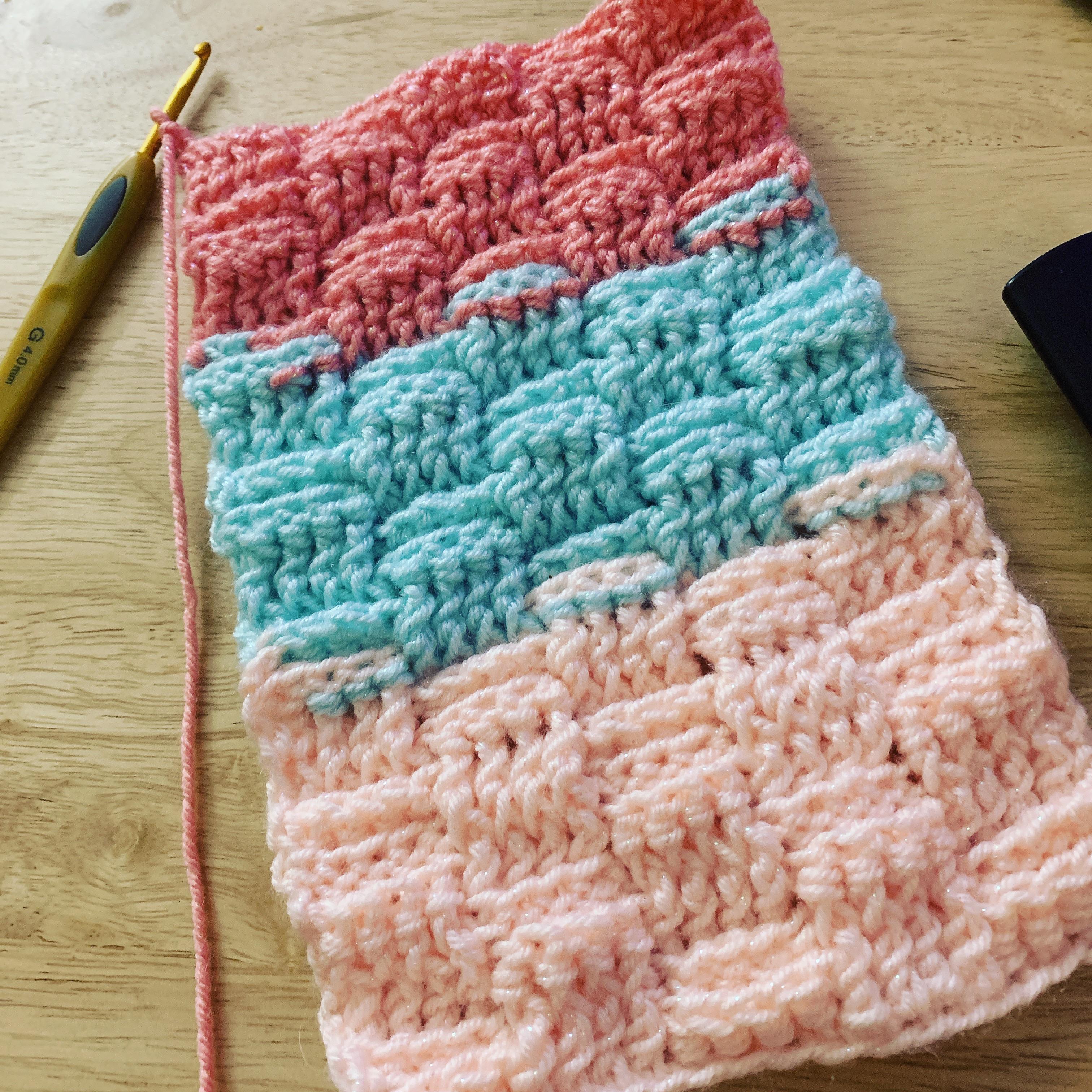 Taught myself the basket weave stitch off a YouTube video! It’s such a