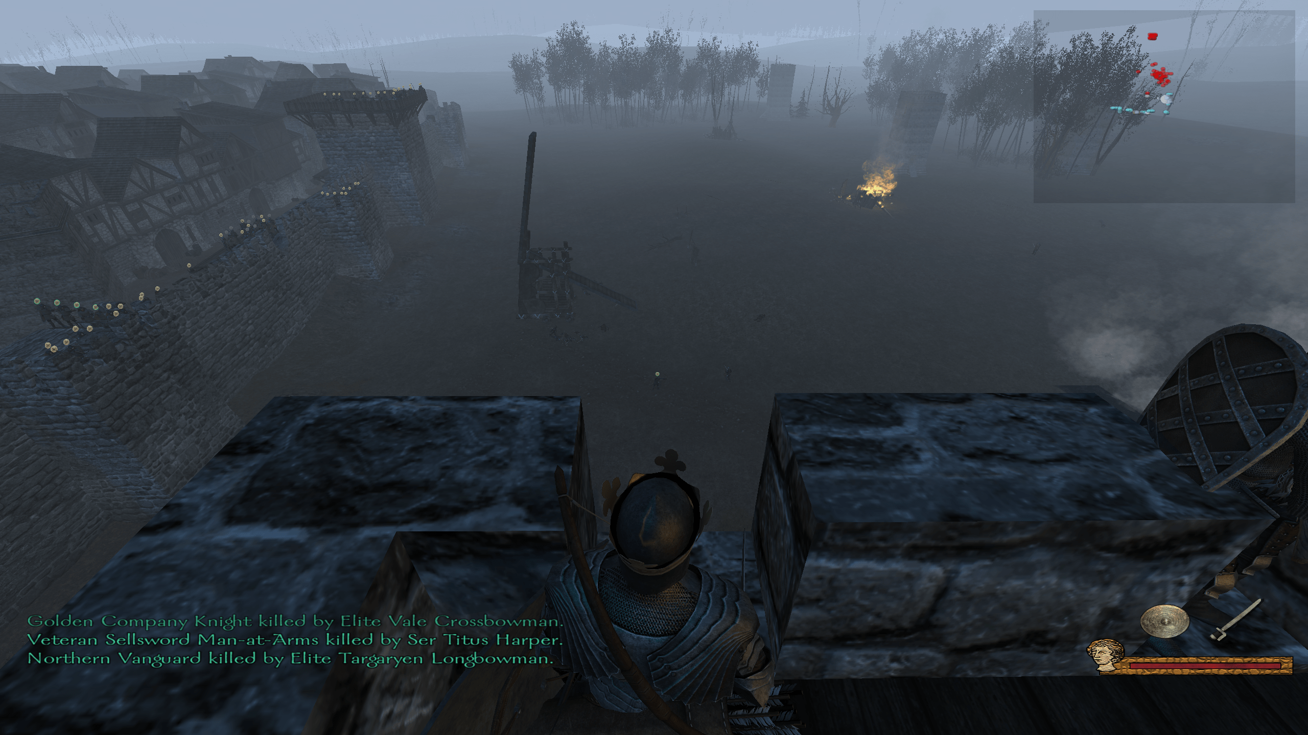 This madman of an archer just jumped off the tower so he could get a