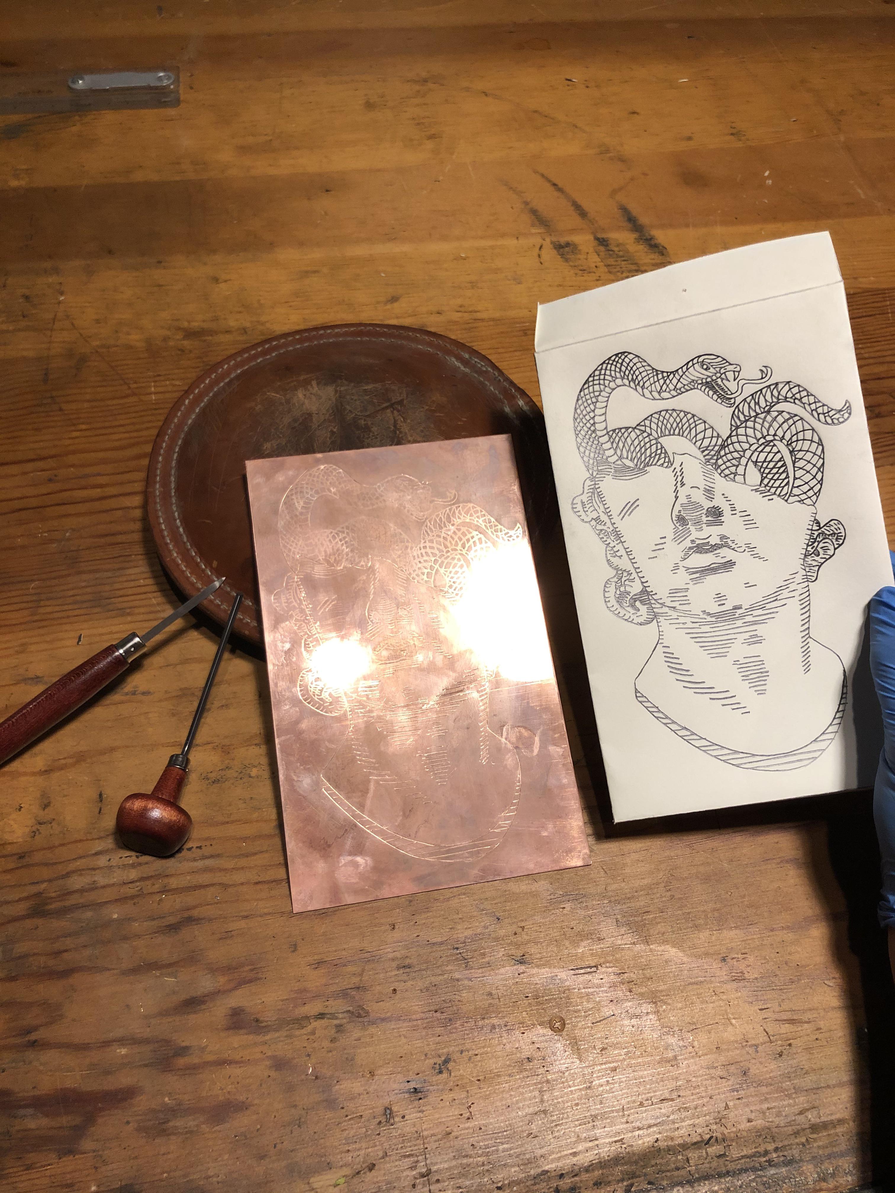 Intaglio engraving indigomzaer