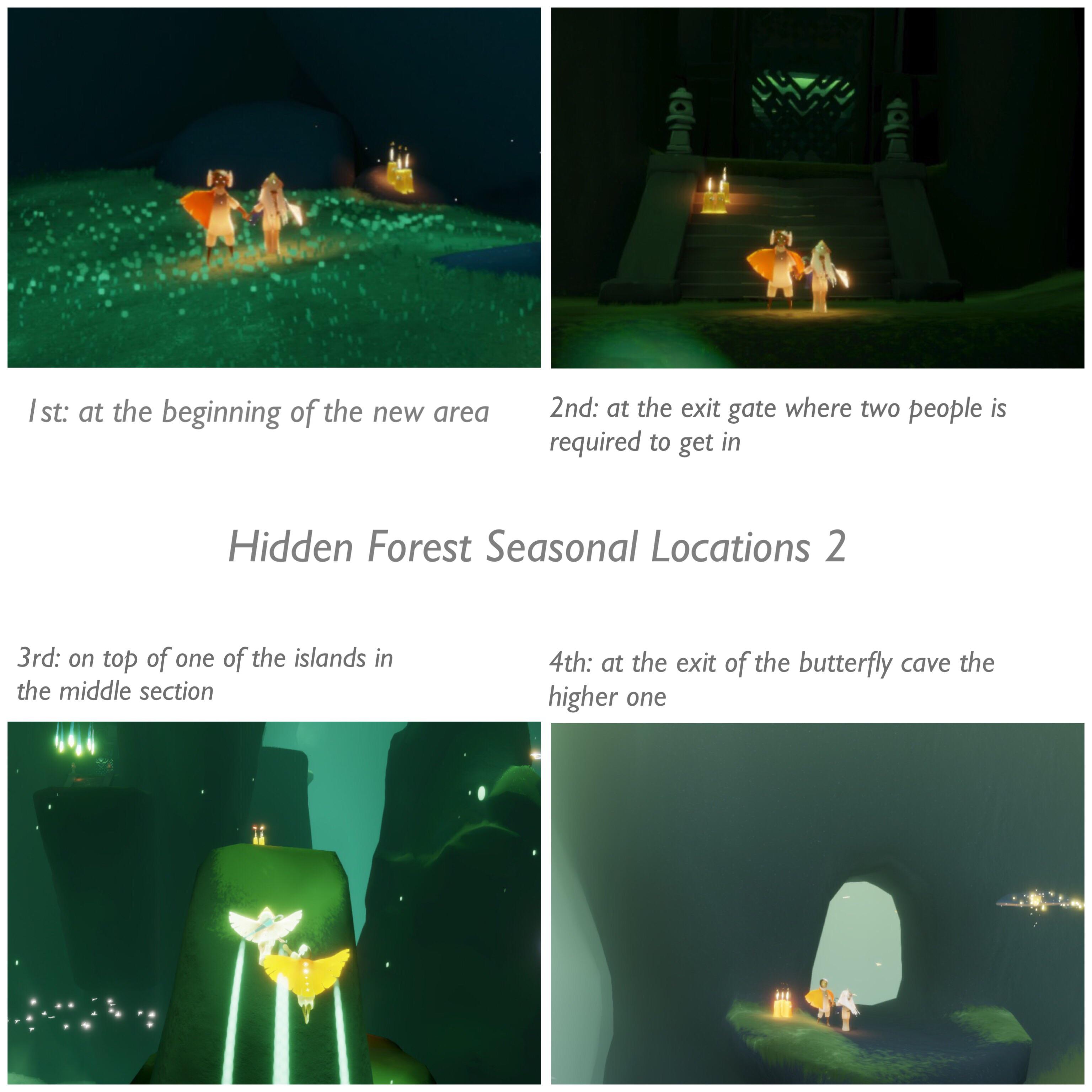 Today’s Hidden Forest Seasonal Candle Locations! 💖 r/SkyChildrenOfLight