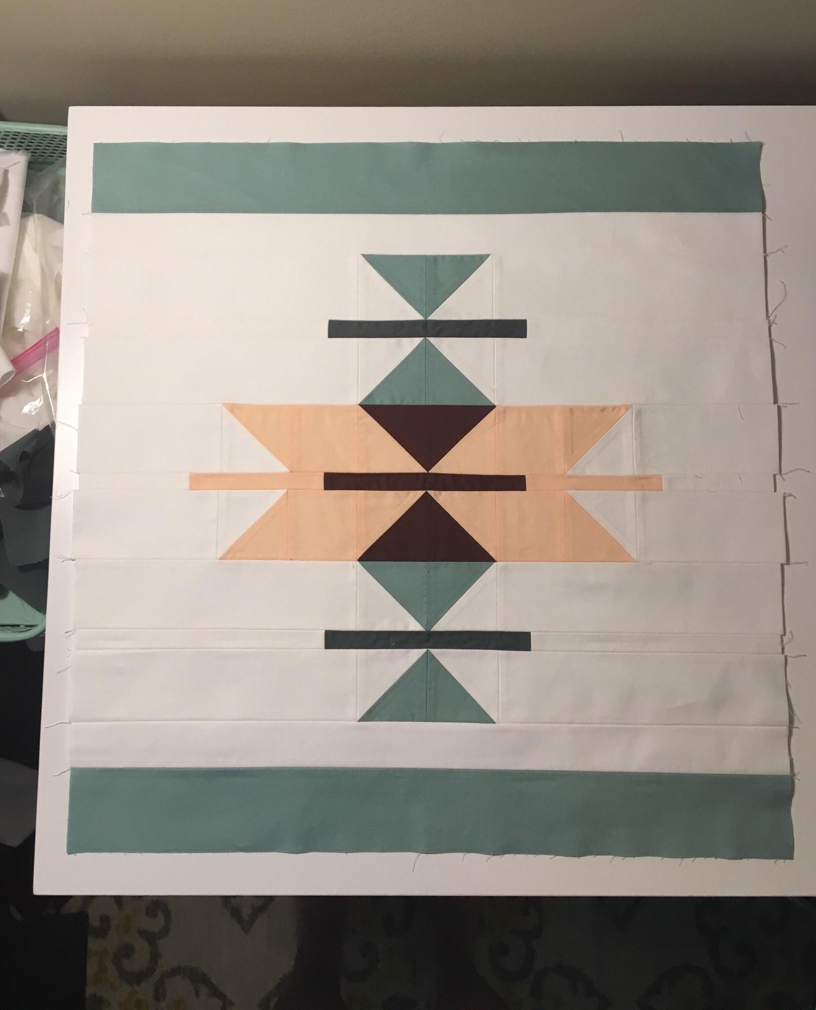 First self designed quilt block!! Inspired by the southwest style found