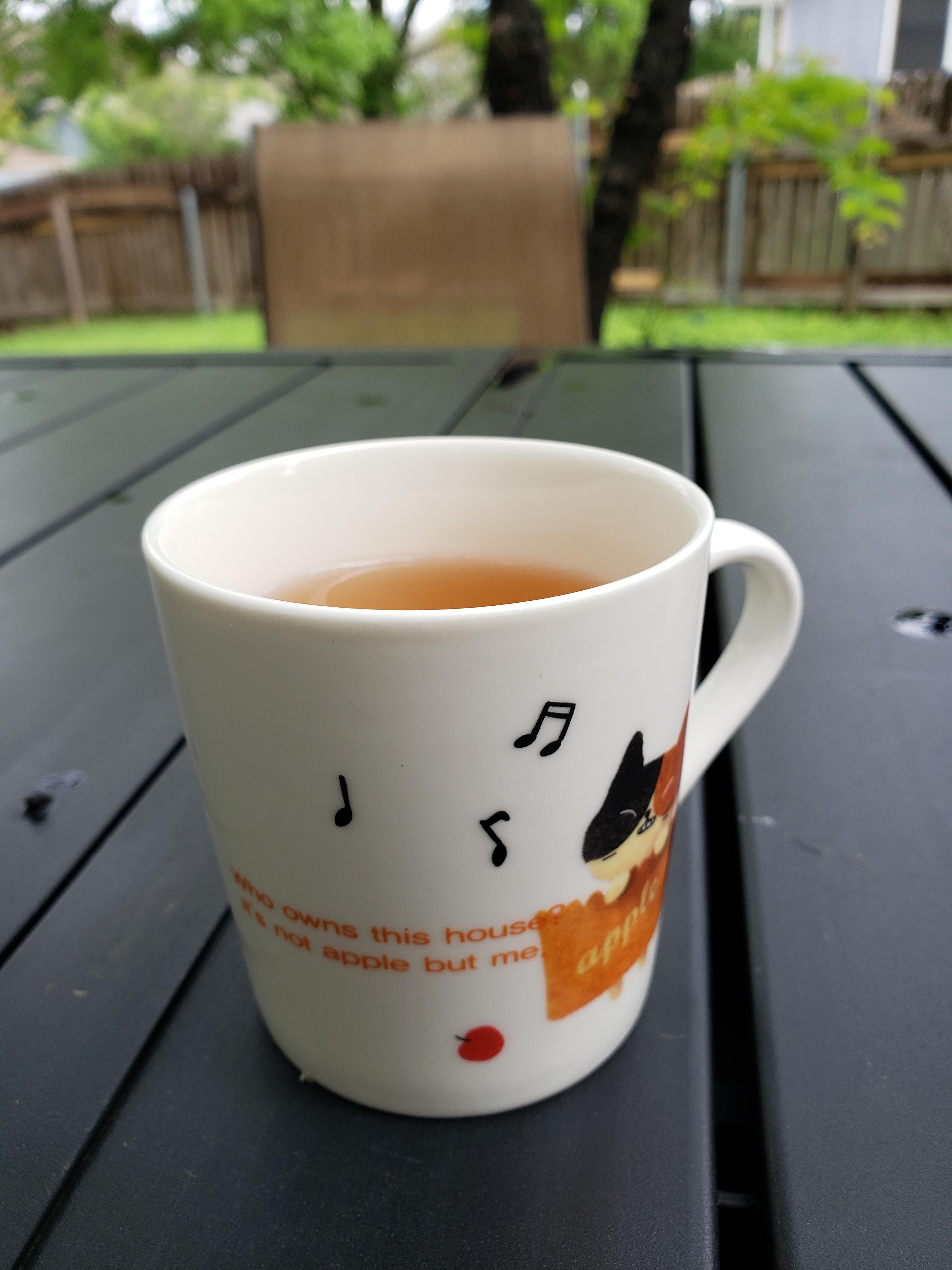 Enjoying my first cup of tea as a first time homeowner. This cup felt