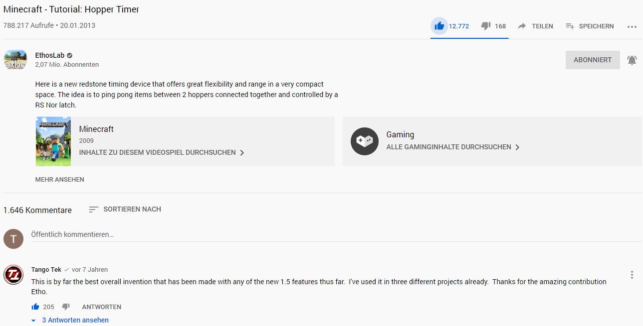 Etho Hopper Clock One Wide Tileable Hopper Timer Minecraft Project
