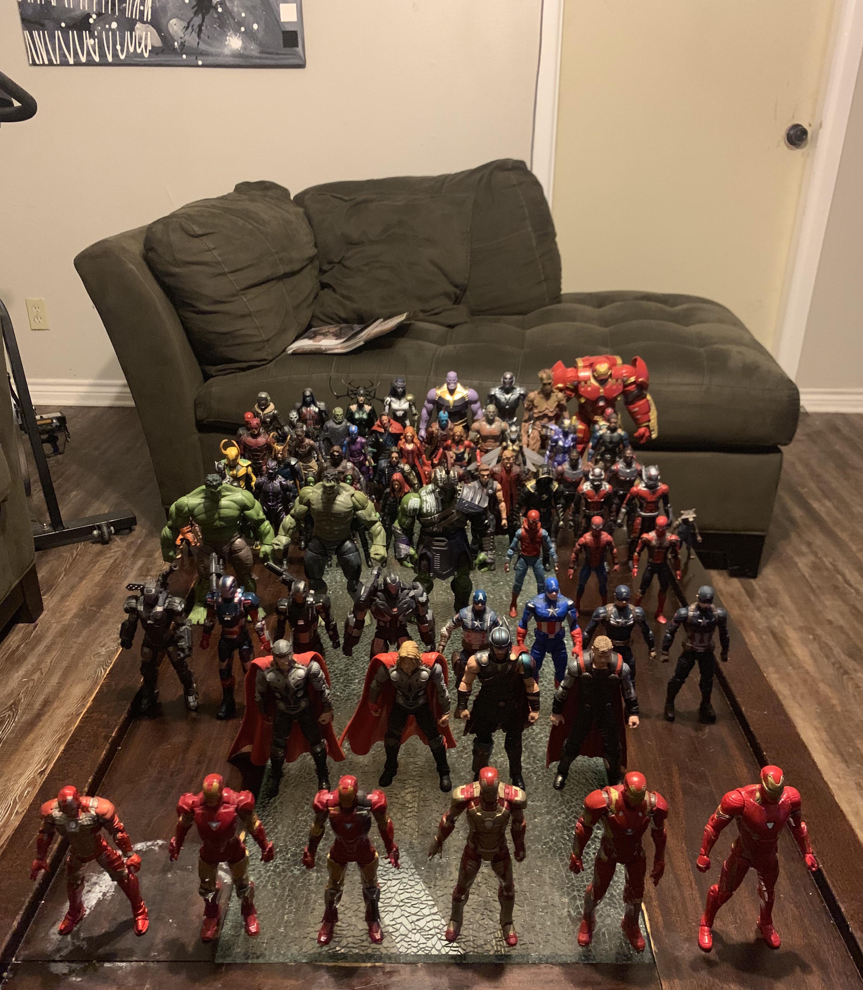 My entire Marvel Legends MCU collection. 67 figures total, ordered by