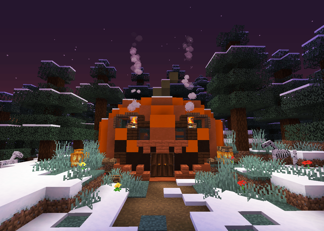 Pumpkin house for Halloween! r/Minecraft