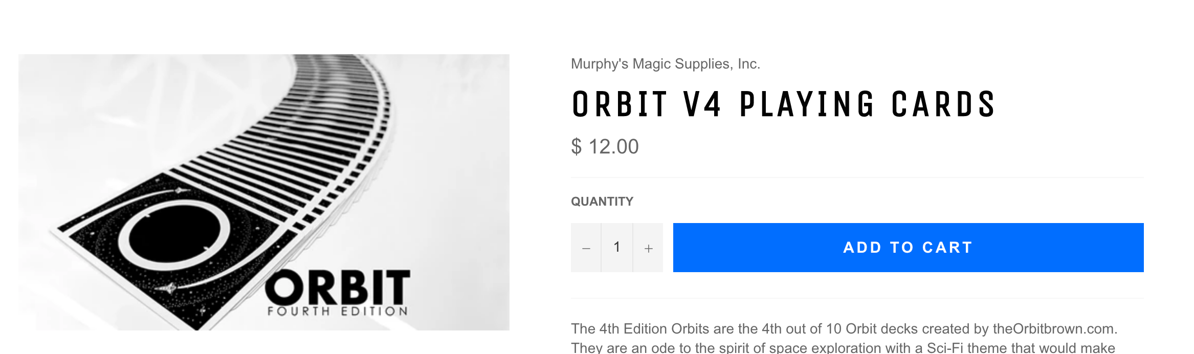 Orbit v4 scam? Why is it only 12 dollars? r/playingcards