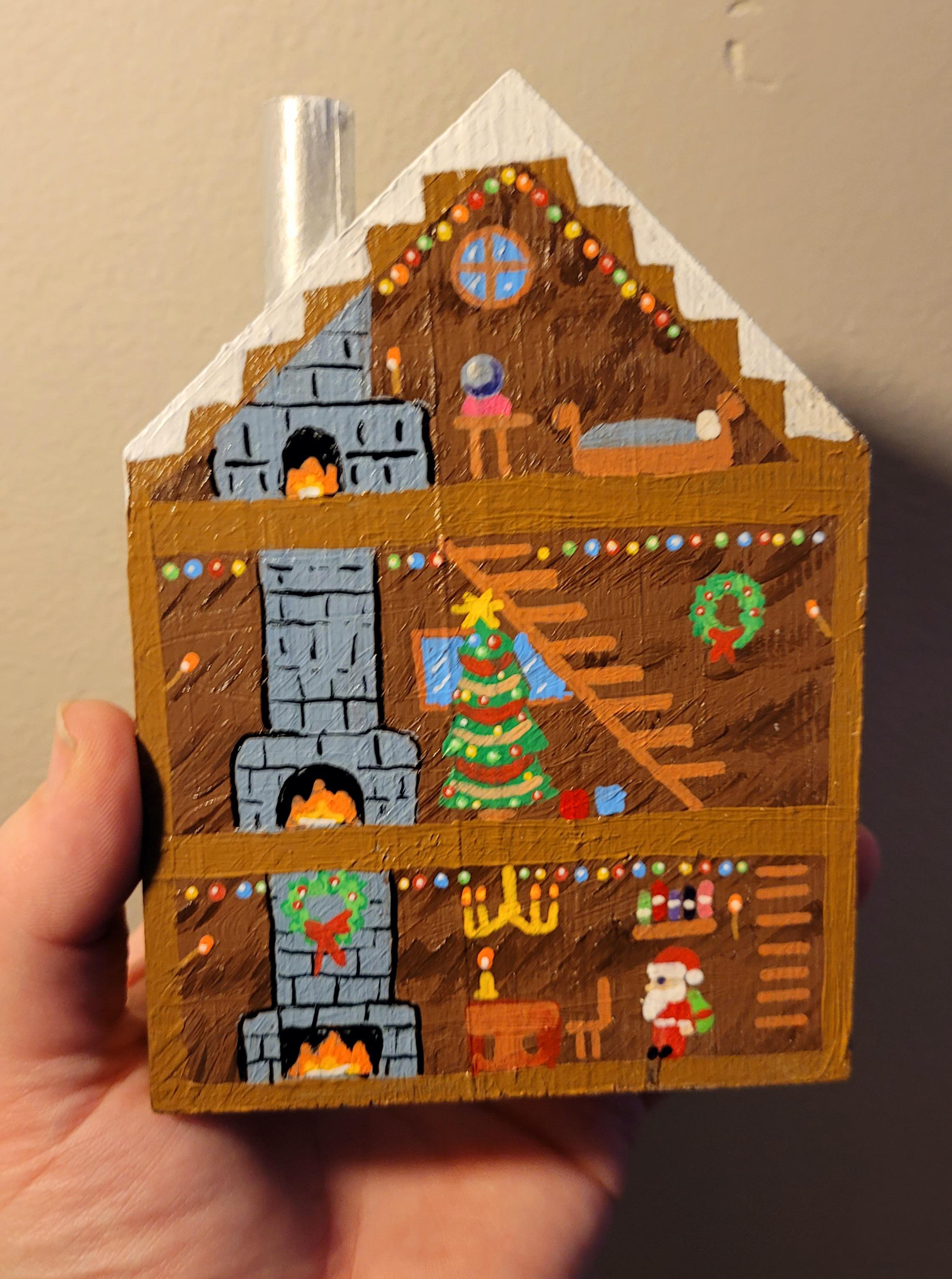My inhouse Terraria house turned Christmas decoration r/howyoudoin