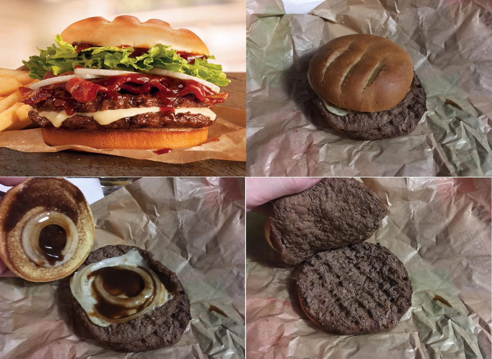 Burger King HP Hearty Mozzarella Bacon Cheeseburger r