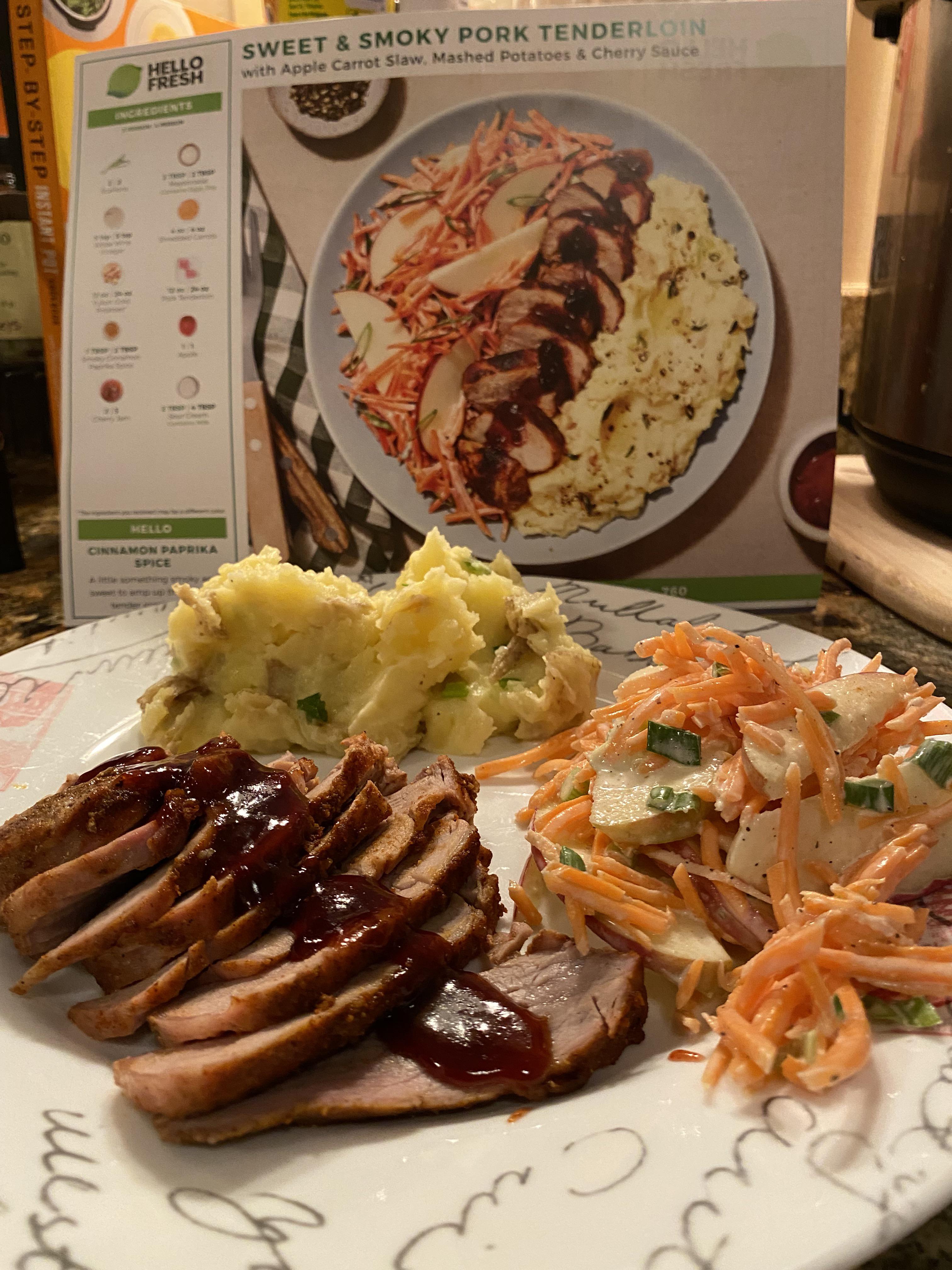 HelloFresh Sweet and Smoky Pork Tenderloin r/mealkits