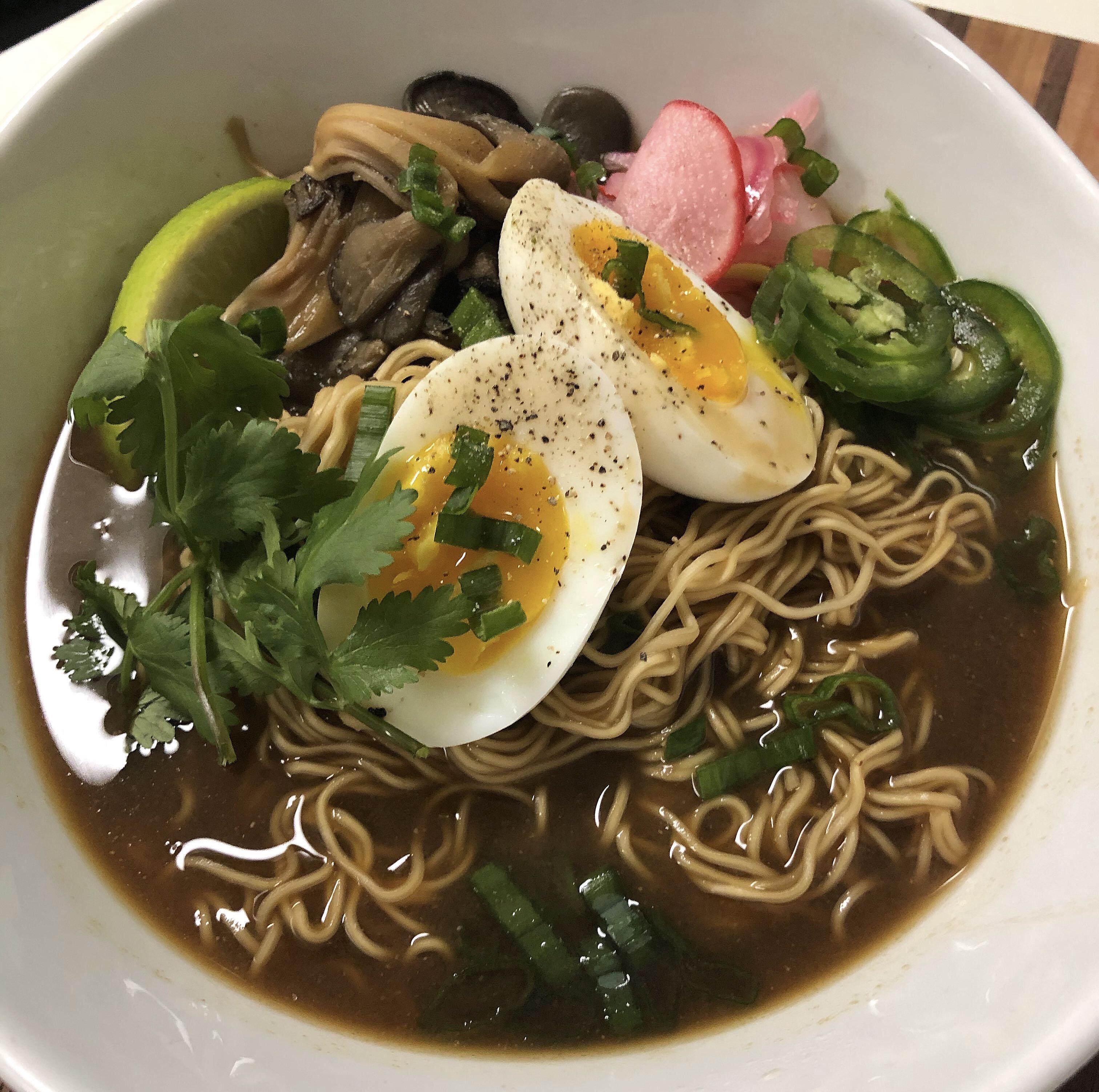 Oyster mushroom ramen r/ramen