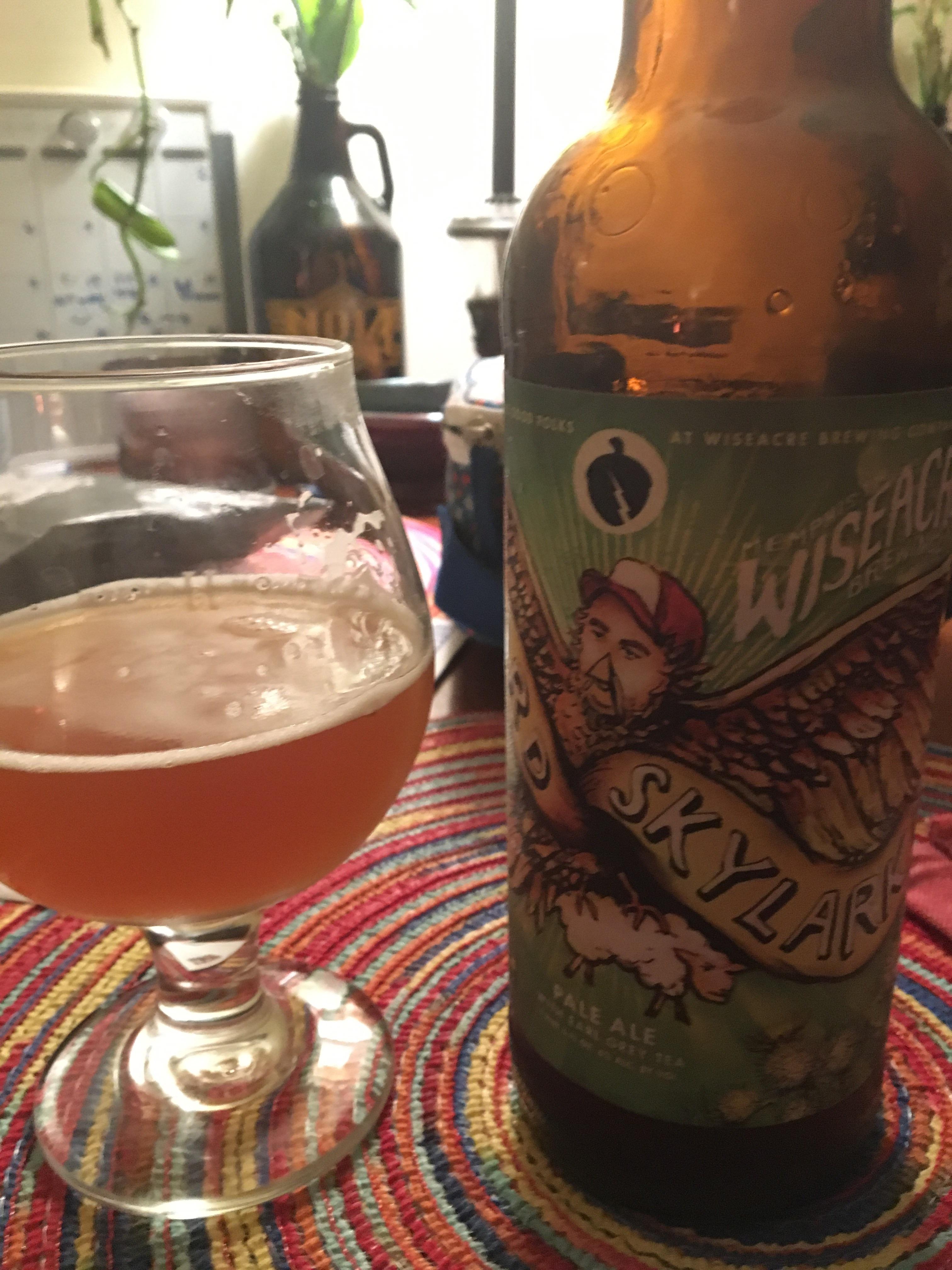 Lord Skylark from Wiseacre Brewing pale as infused with Earl Grey