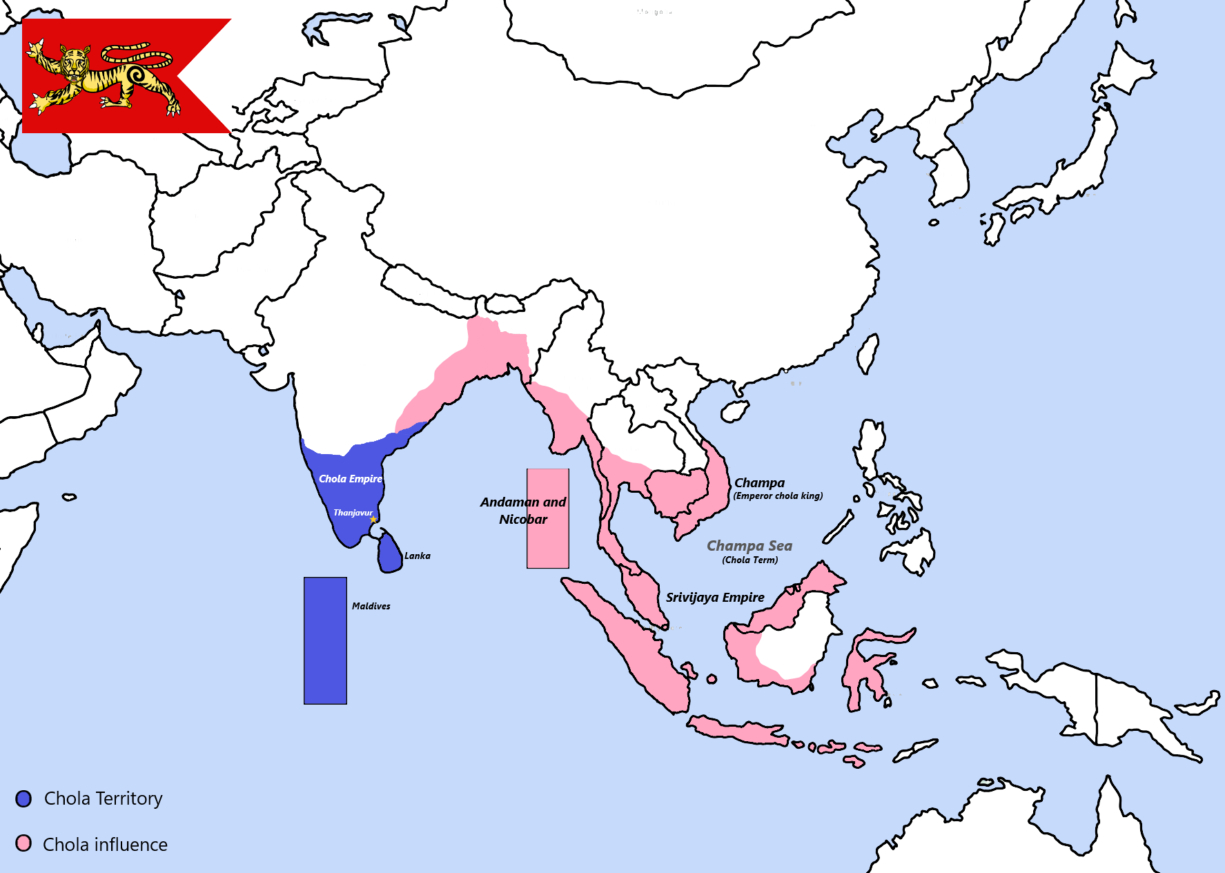 Most influential empire of southern India. Tamils r/MapPorn