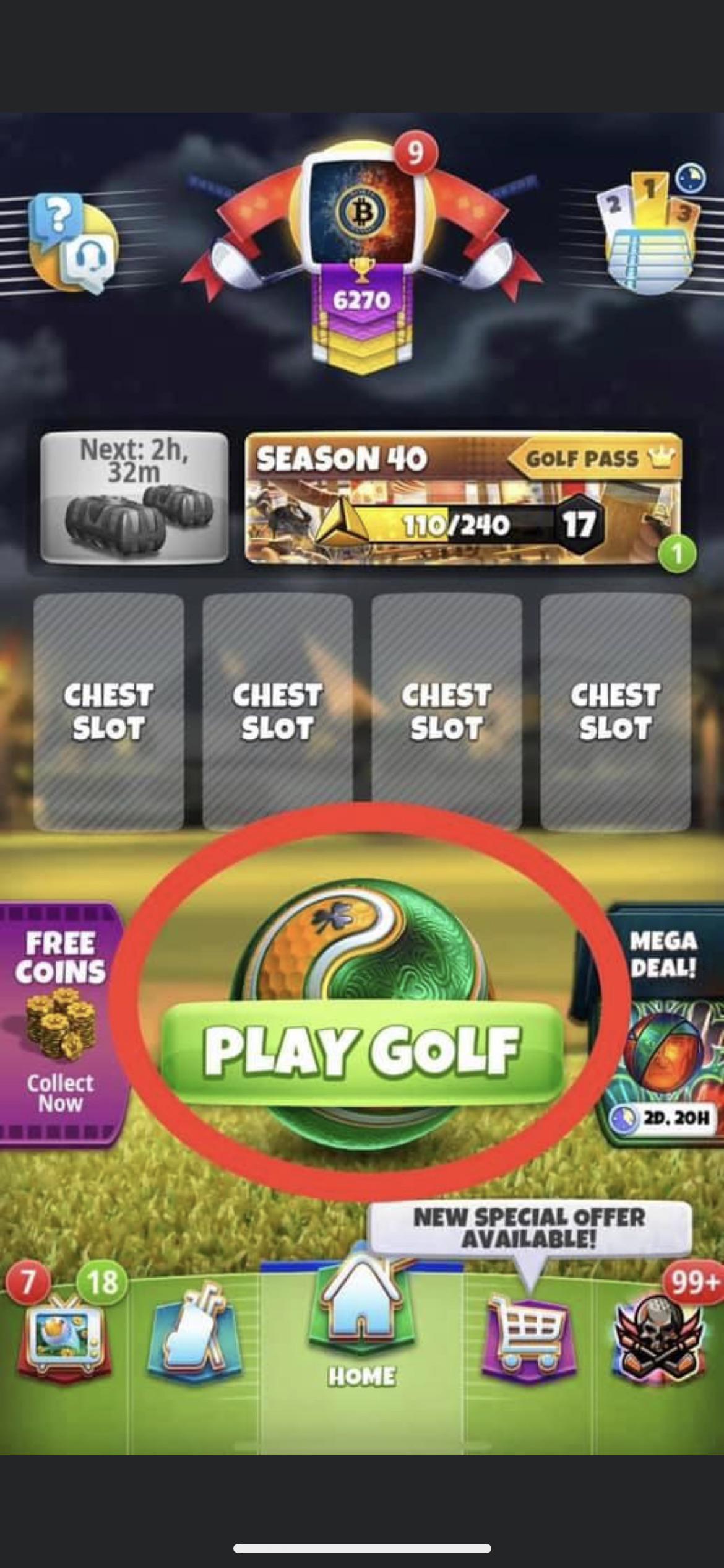 DO NOT SELECT SHAMROCK BALL AND GO TO HOMESCREEN. GAME WILL FREEZE WHEN