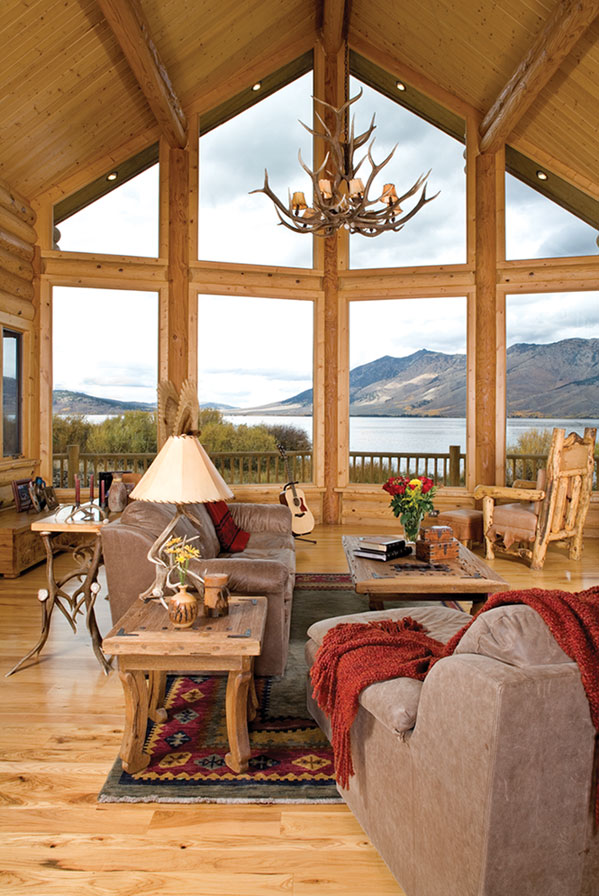 Beautiful log cabin with spectacular view. [599 x 896] : r/RoomPorn