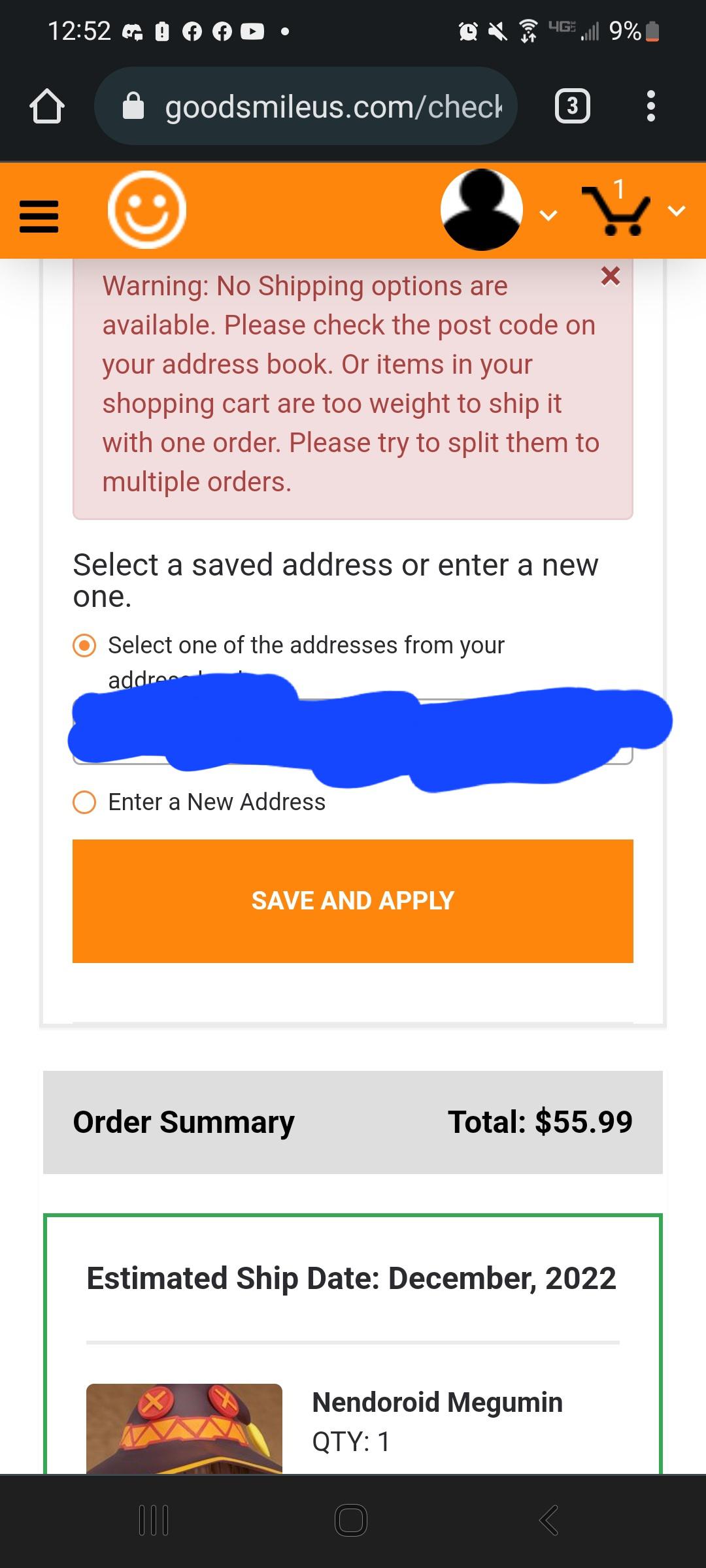 Good smile company US won't ship to my house anymore for some reason