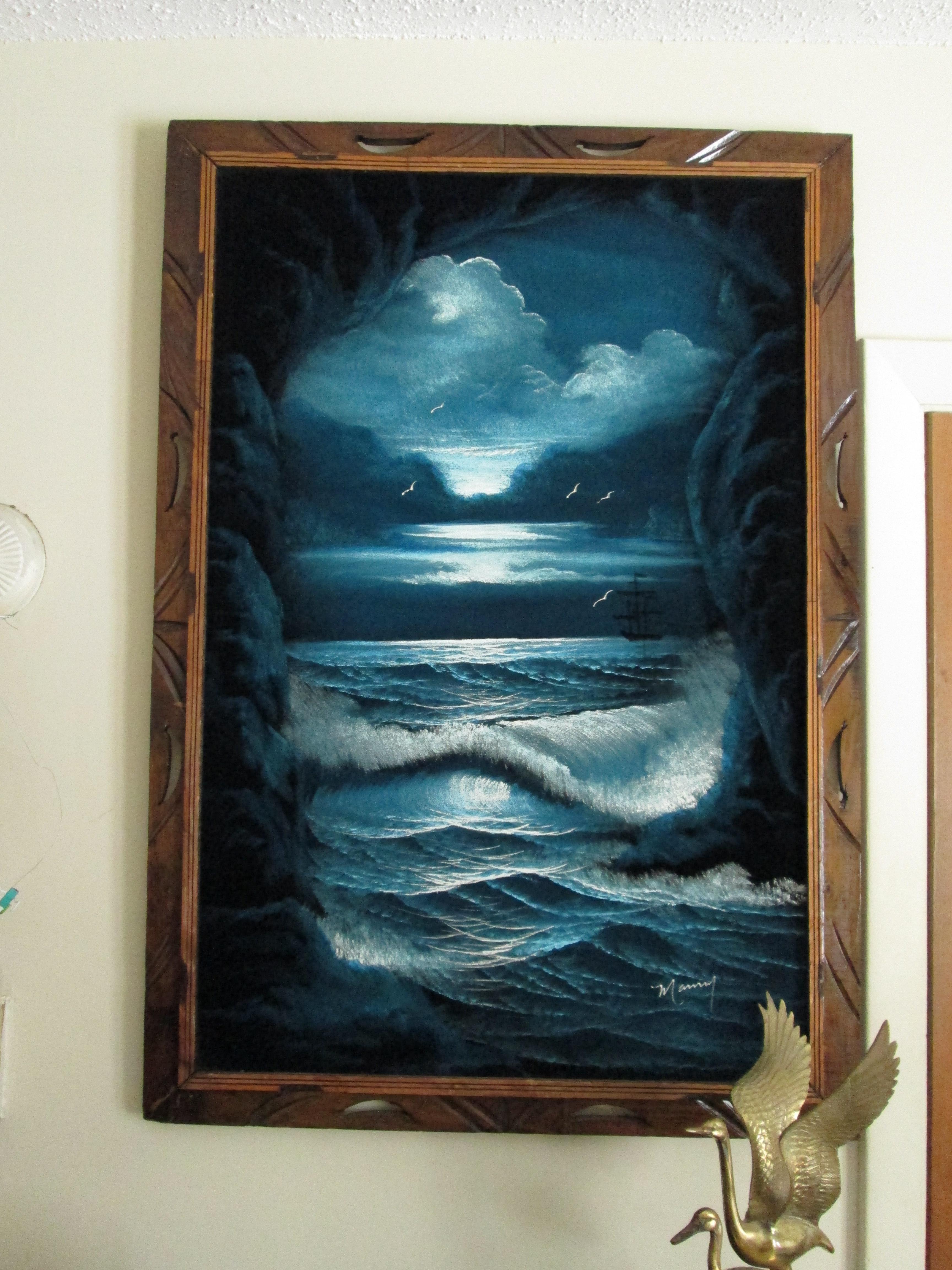 I normally ignore velvet paintings but this one was in perfect