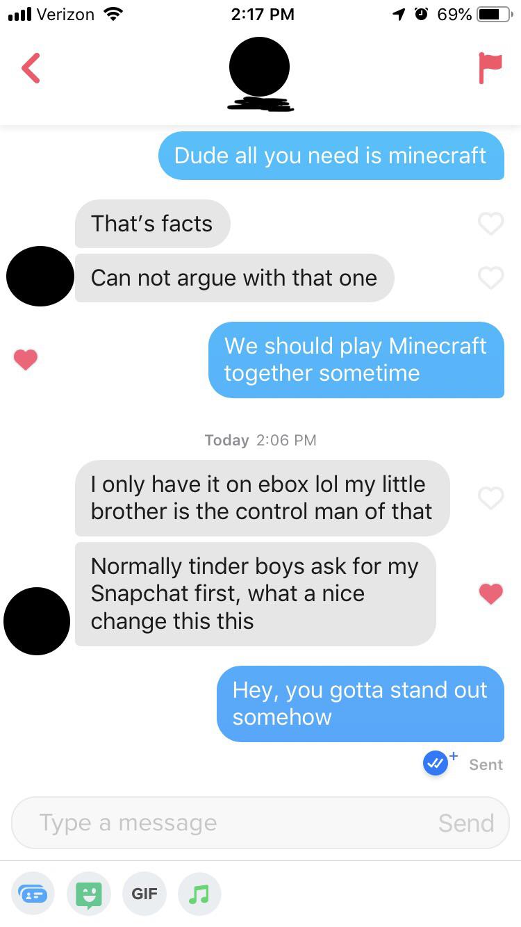 Why ask for her number when you can ask for her server IP? r/Tinder