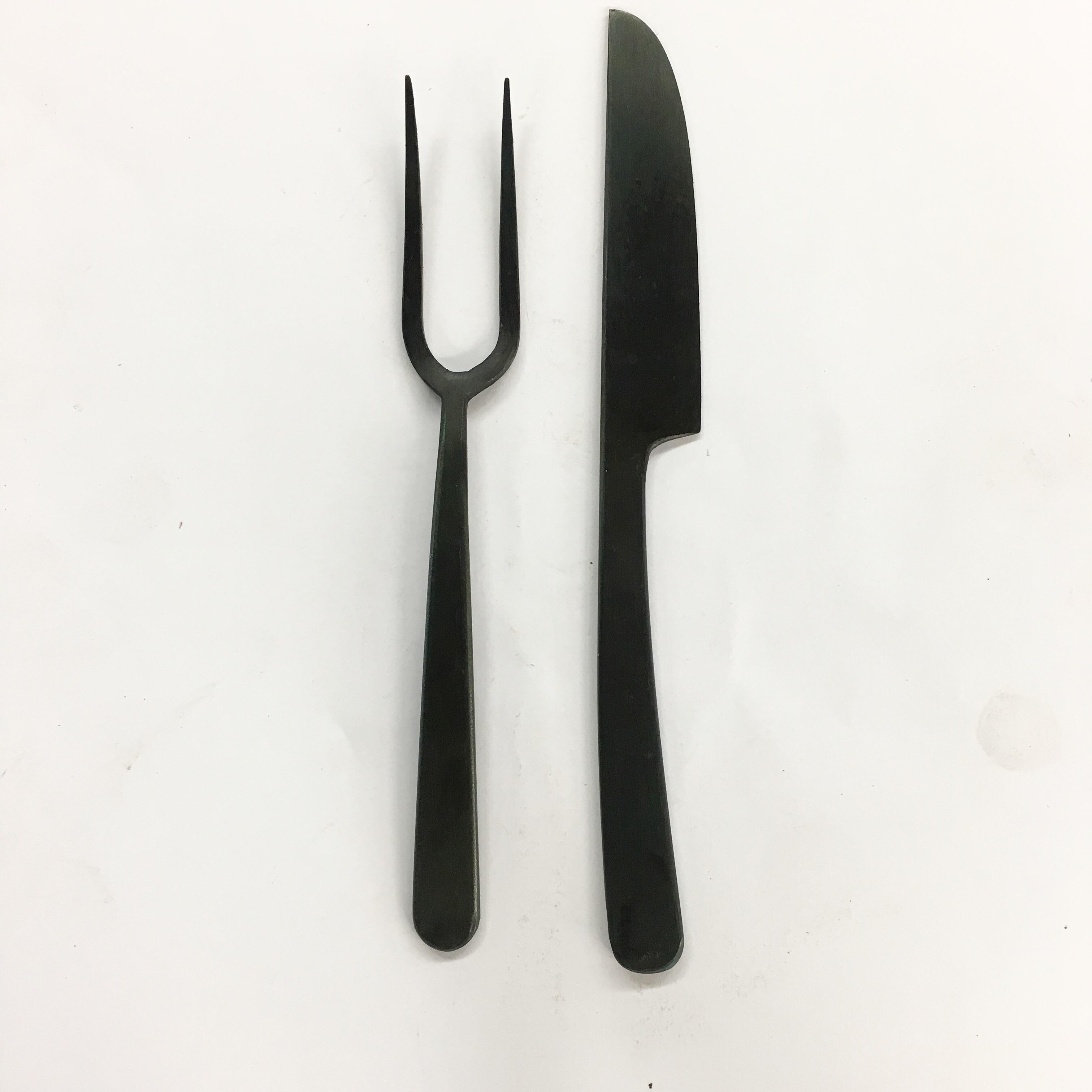 A simple cutlery set I made over the summer r/Blacksmith