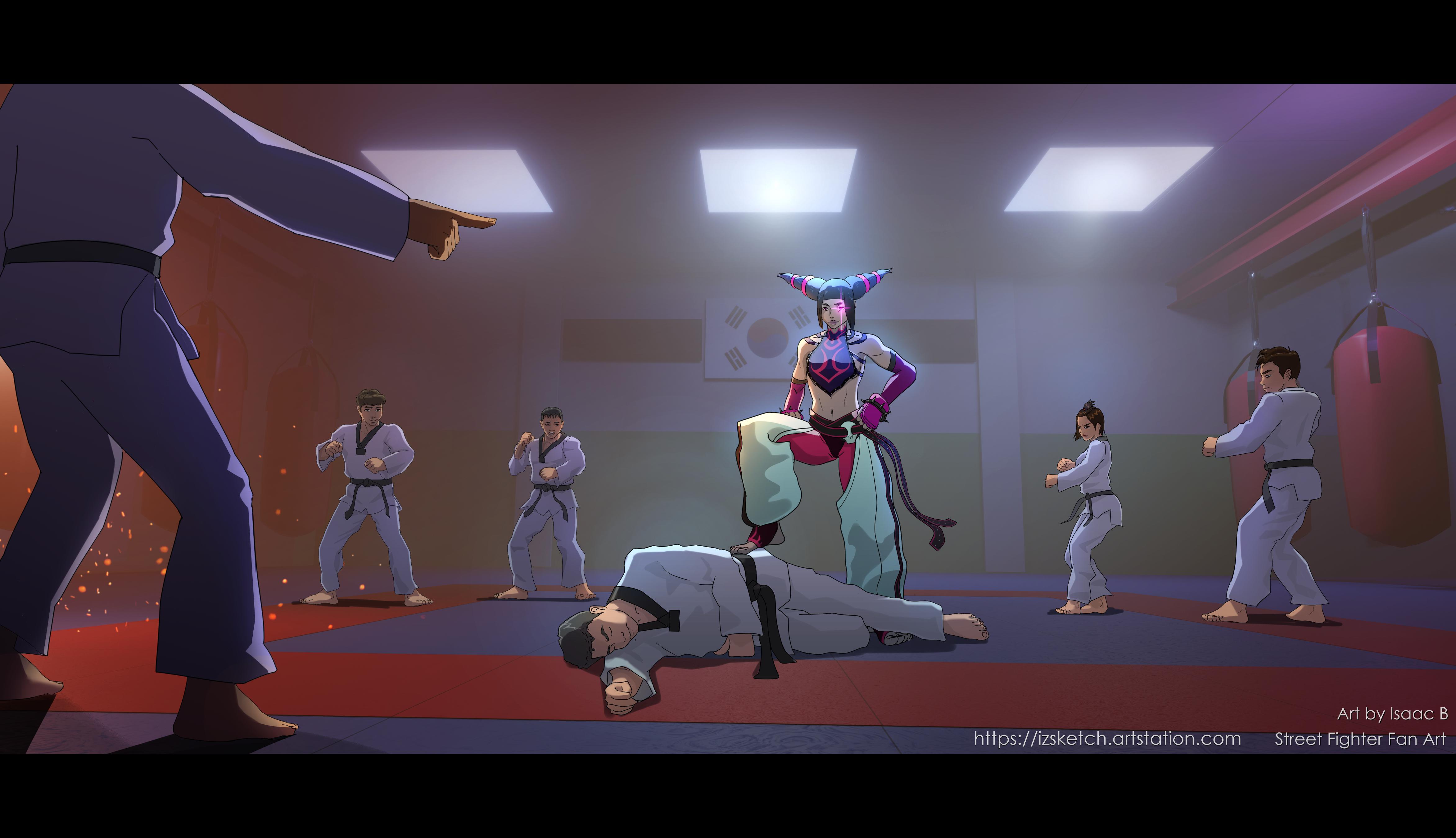 Juri takes on her old Taekwondo school by me r/StreetFighter