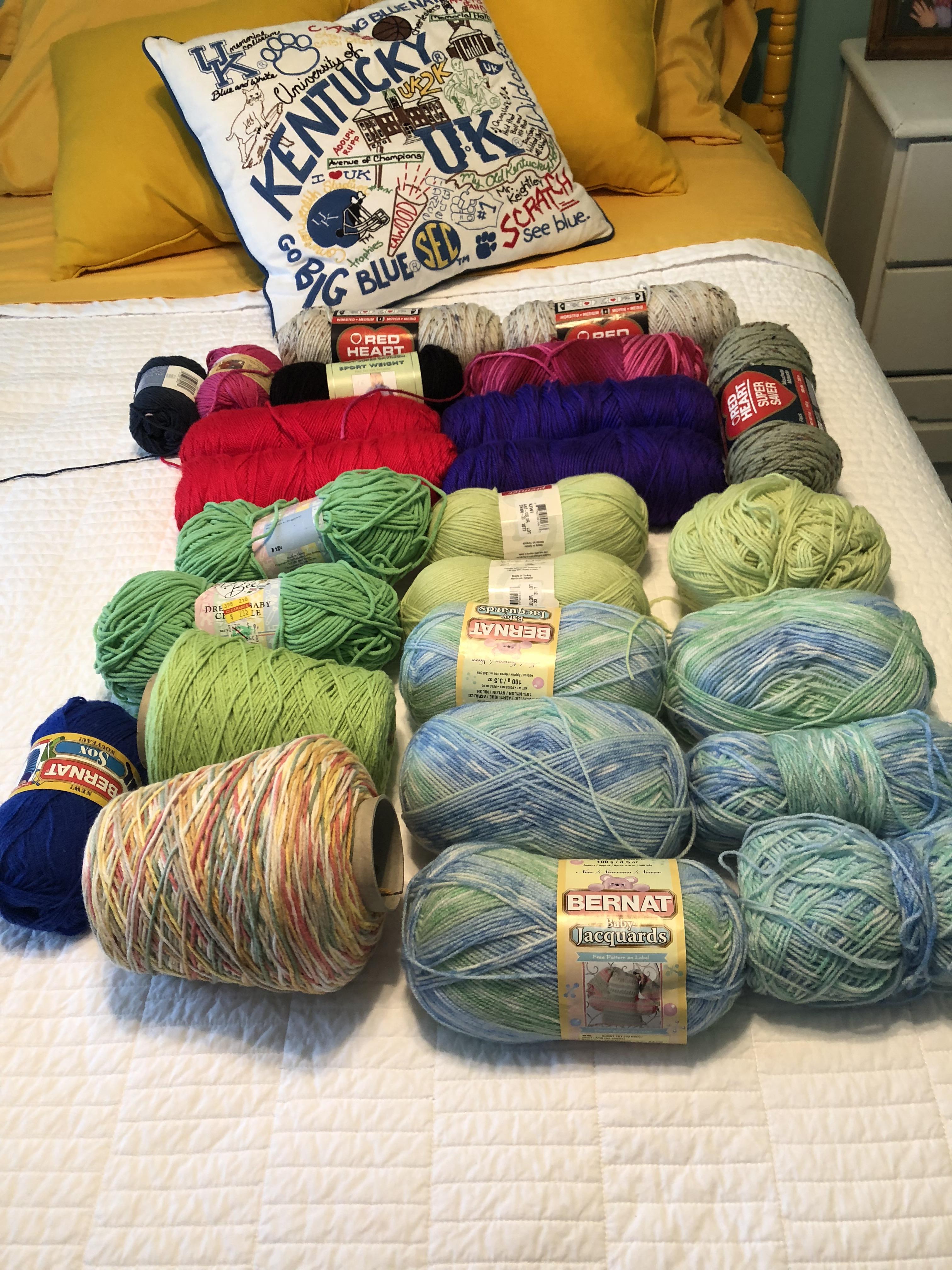 I got all this yarn for 8 at my local thrift store!! r/crochet