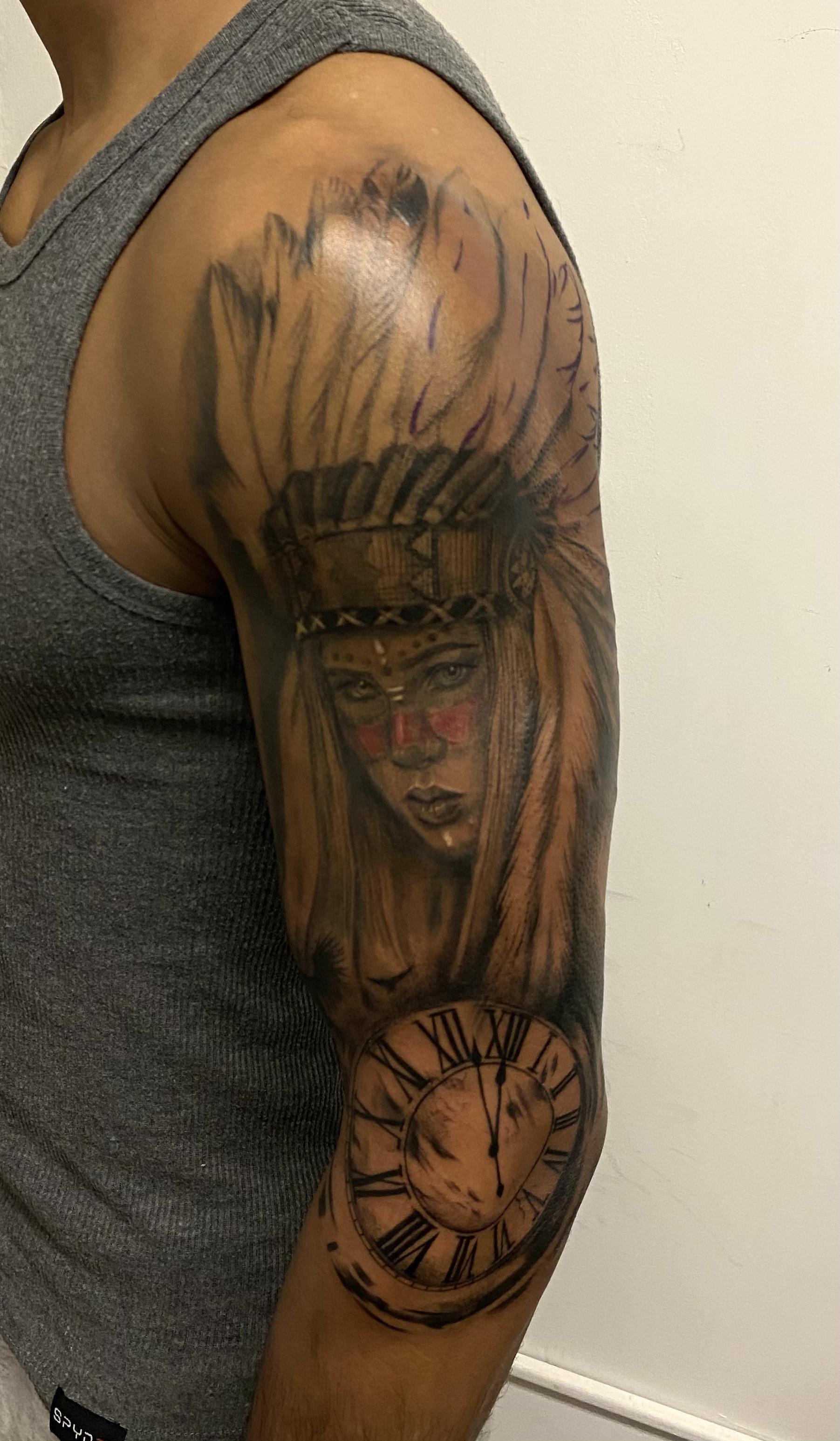 Native American Sleeve Tattoos
